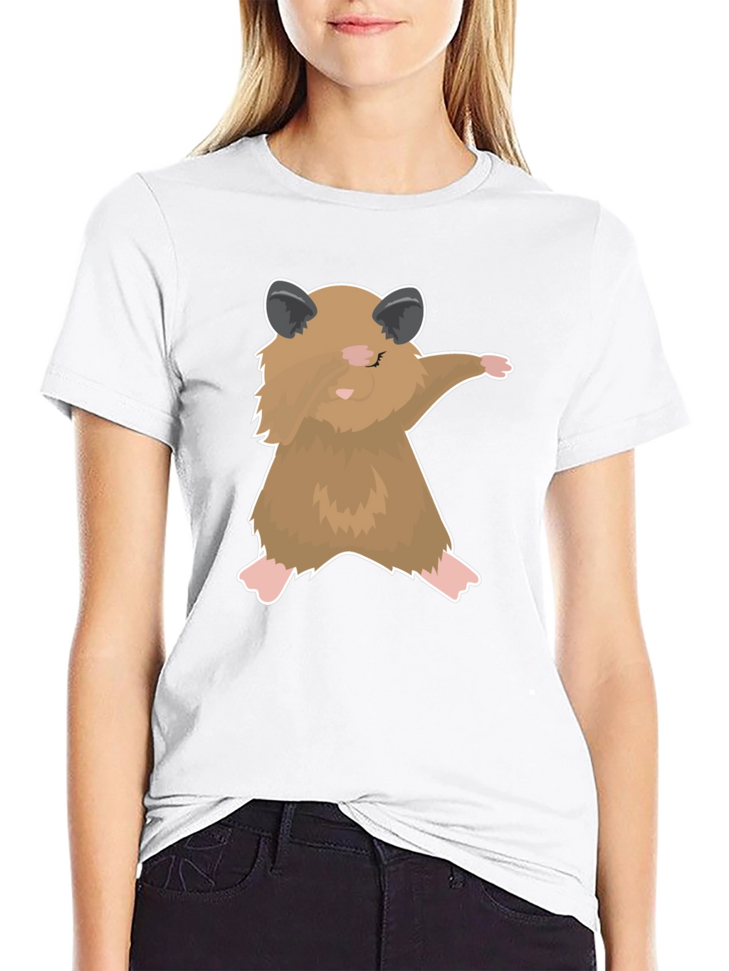 Dabbing Hamster Graphic T-Shirt