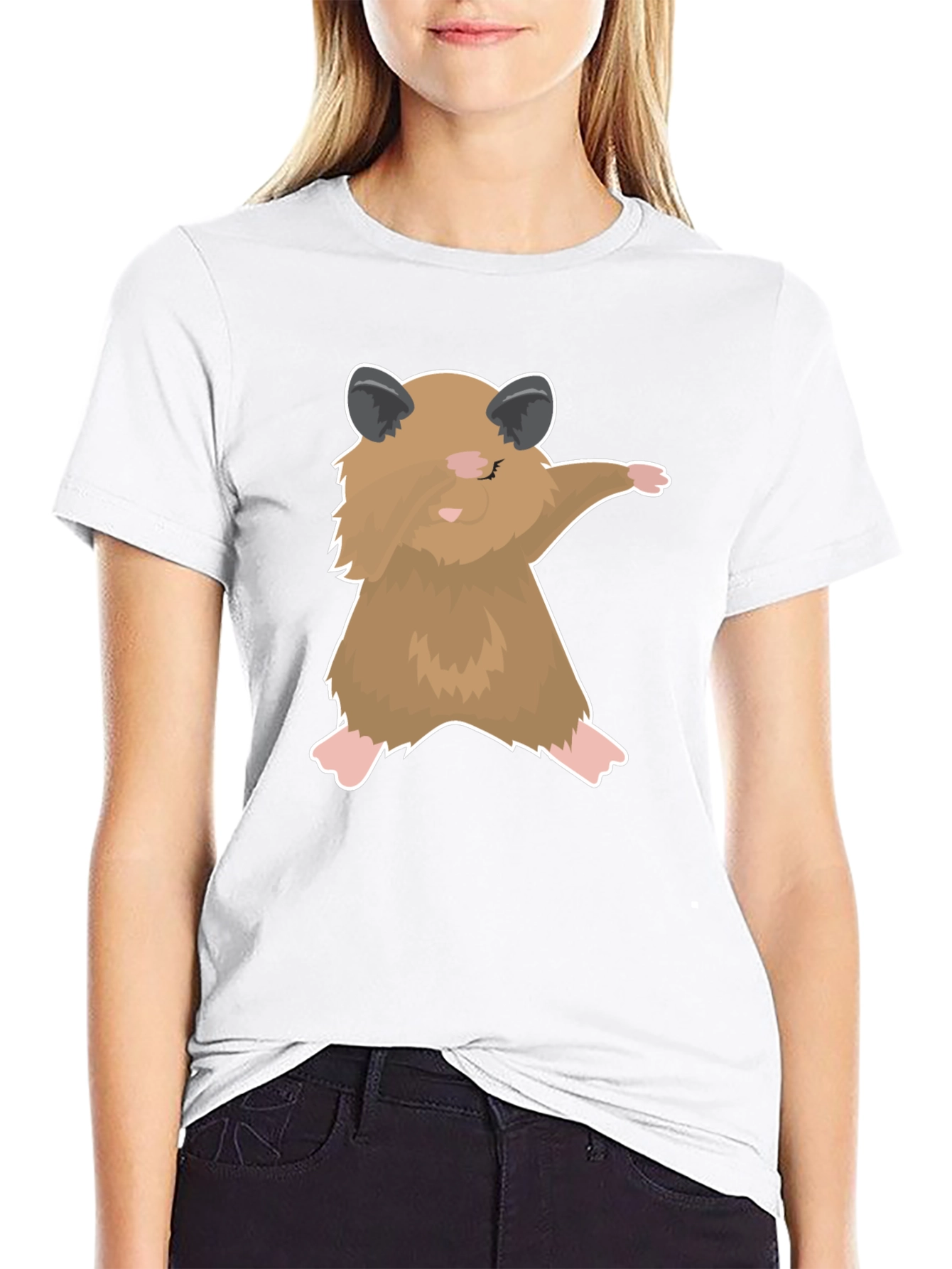 Dabbing Hamster Graphic T-Shirt