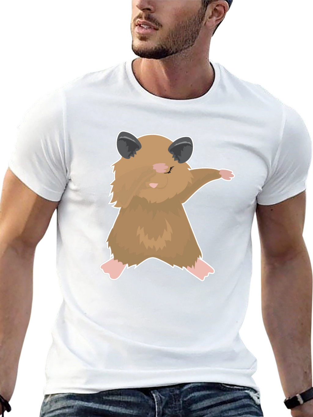 Dabbing Hamster Graphic T-Shirt