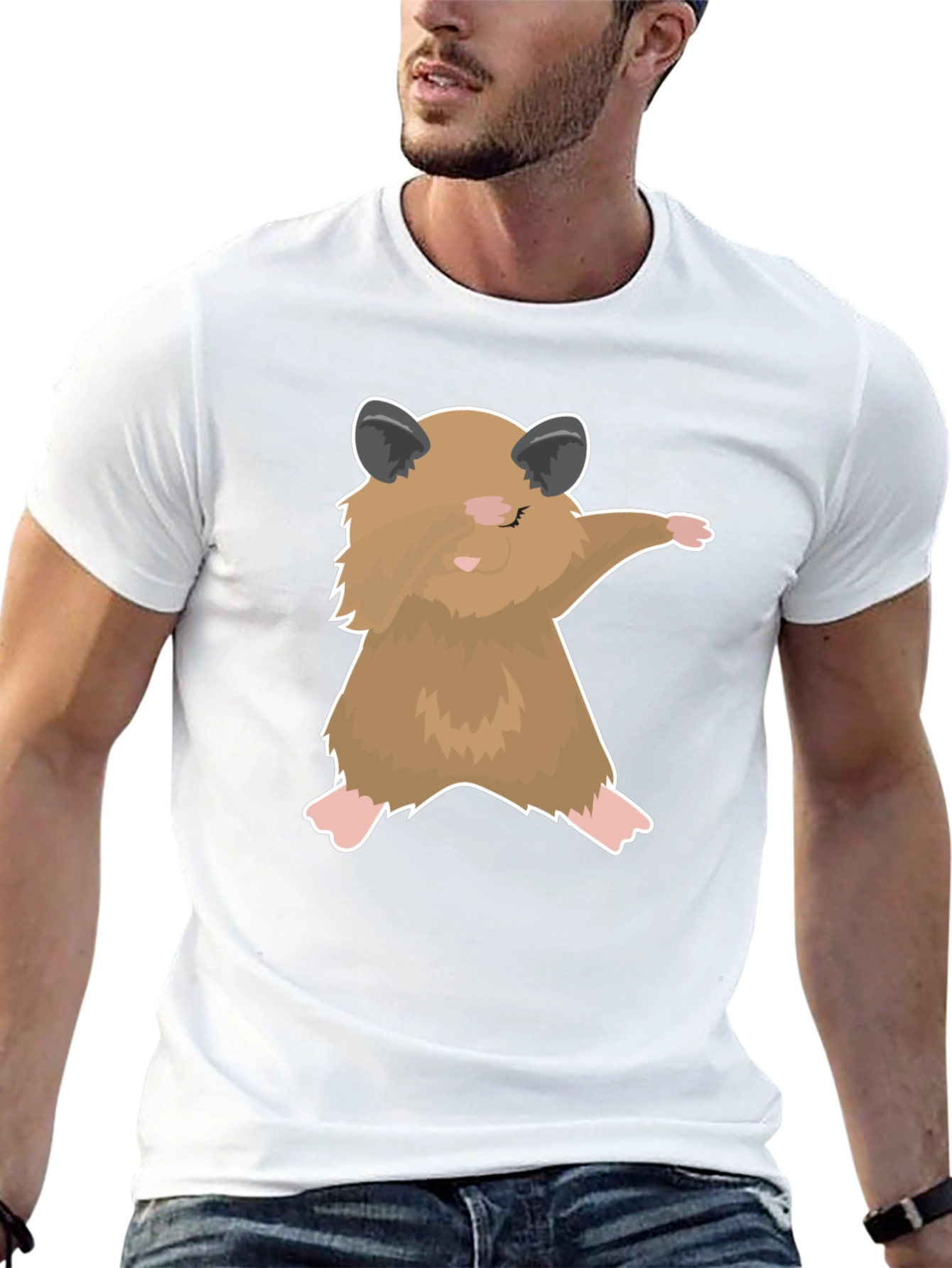 Dabbing Hamster Graphic T-Shirt