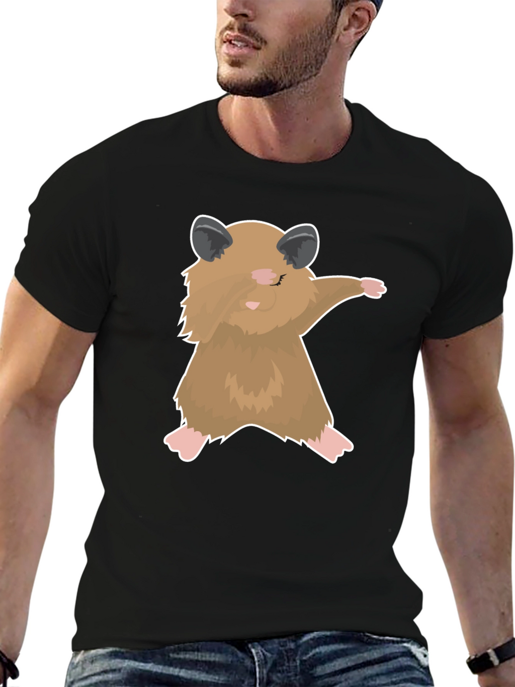 Dabbing Hamster Graphic T-Shirt