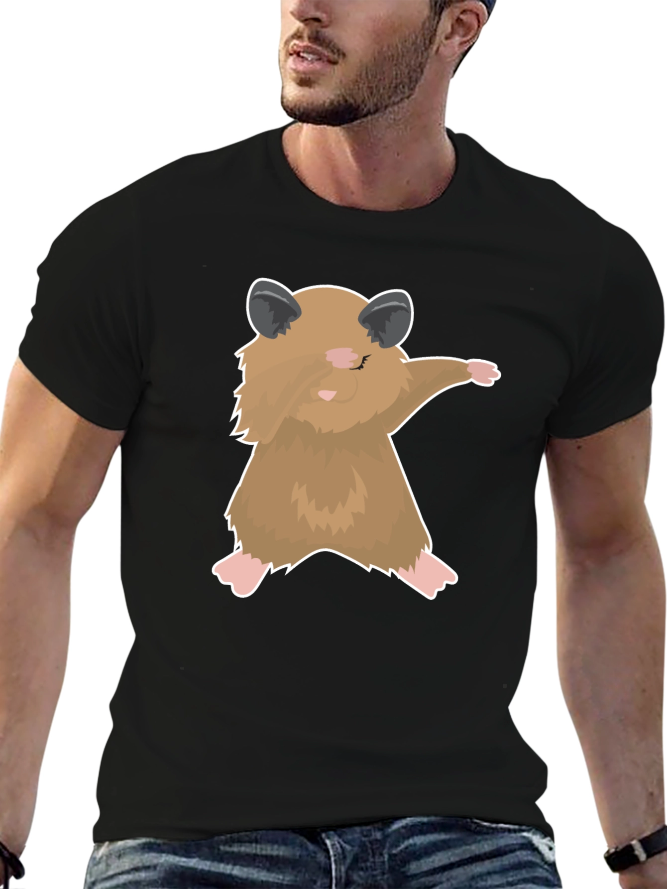 Dabbing Hamster Graphic T-Shirt