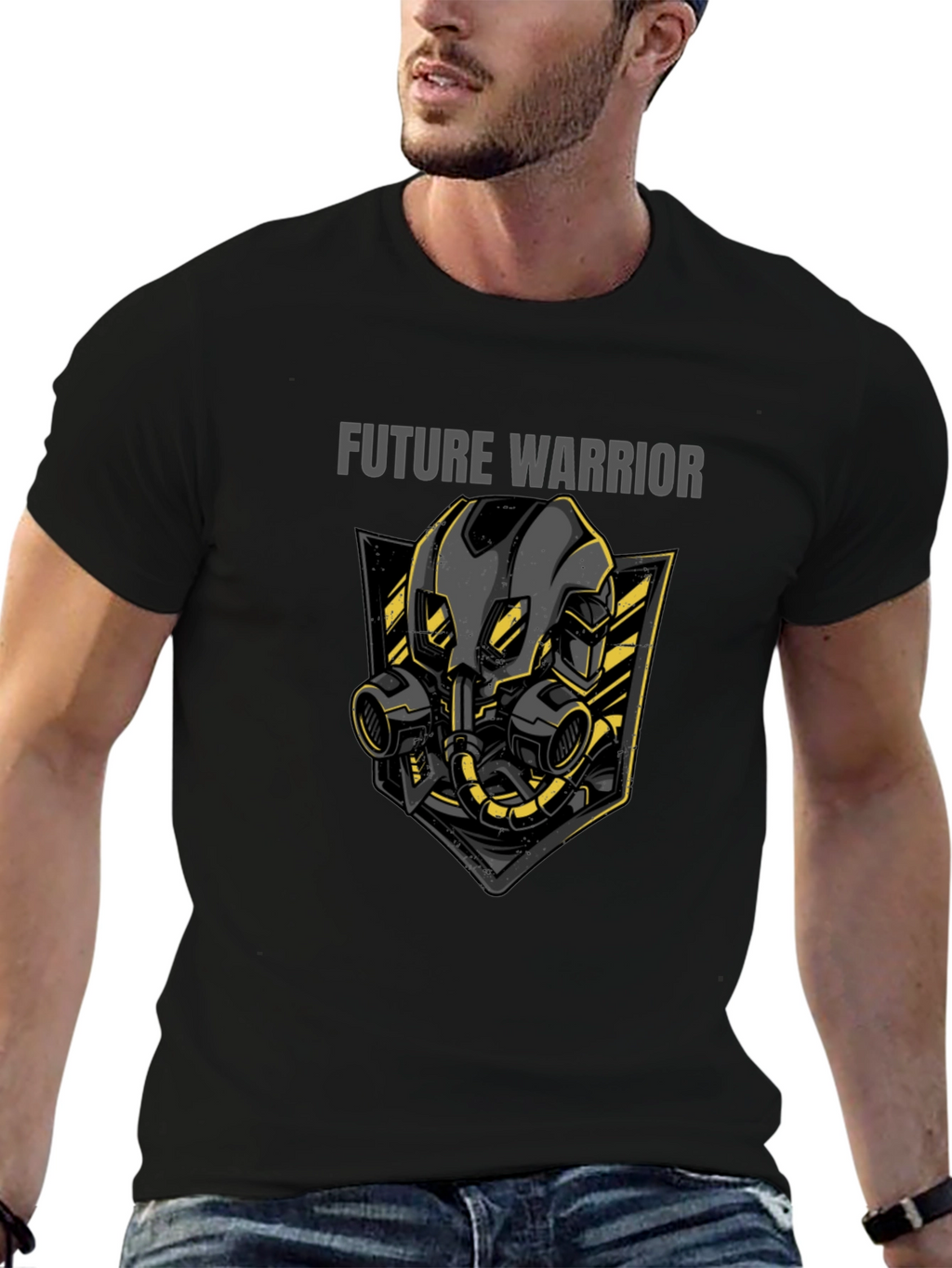 Future Warrior Graphic T-Shirt - Black