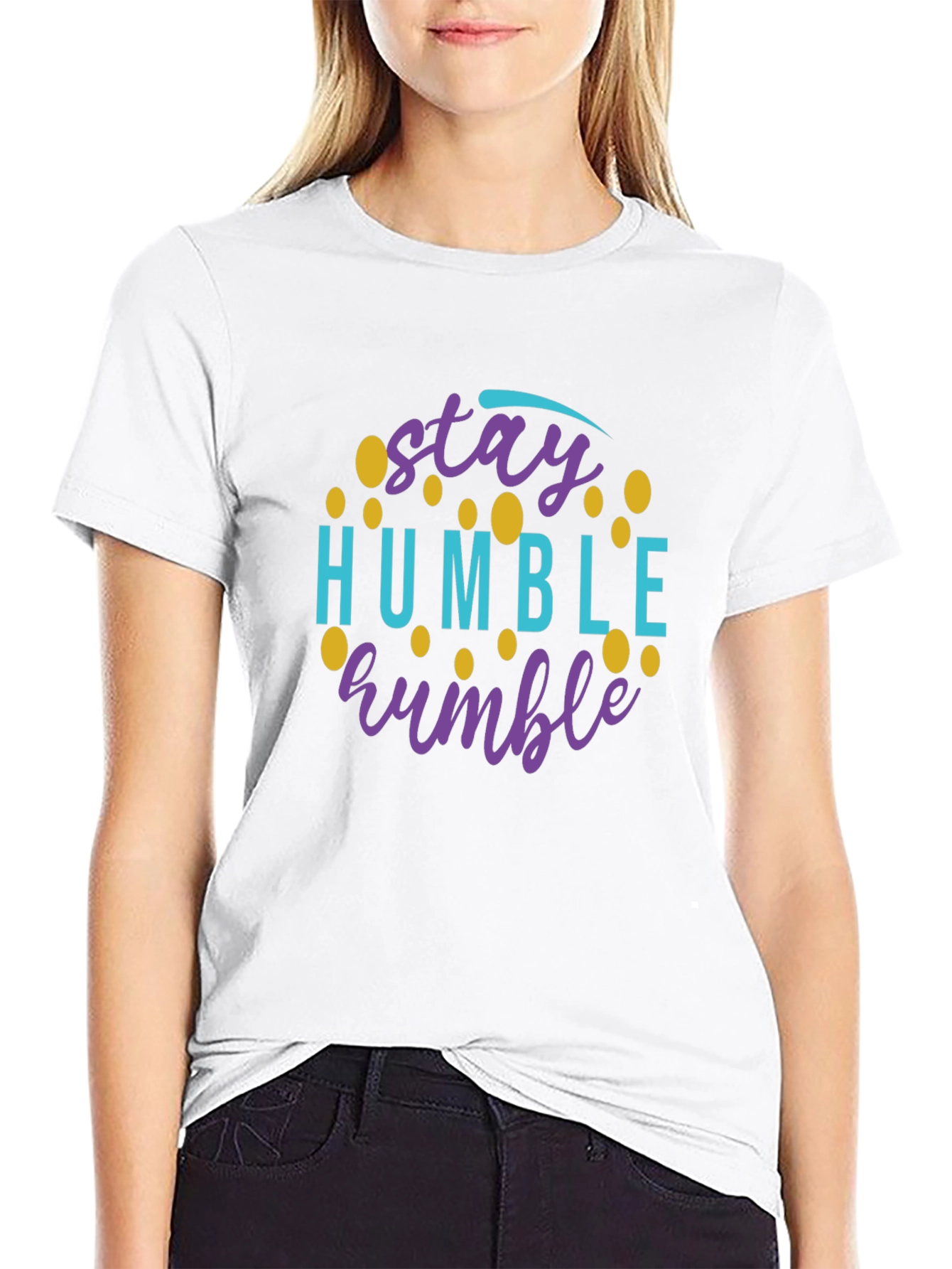 Stay Humble Graphic Tee - Black Casual Shirt