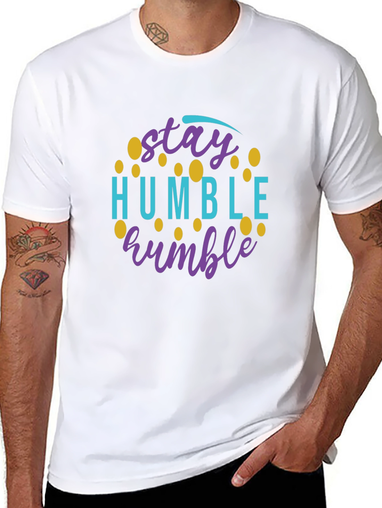Stay Humble Graphic Tee - Black Casual Shirt