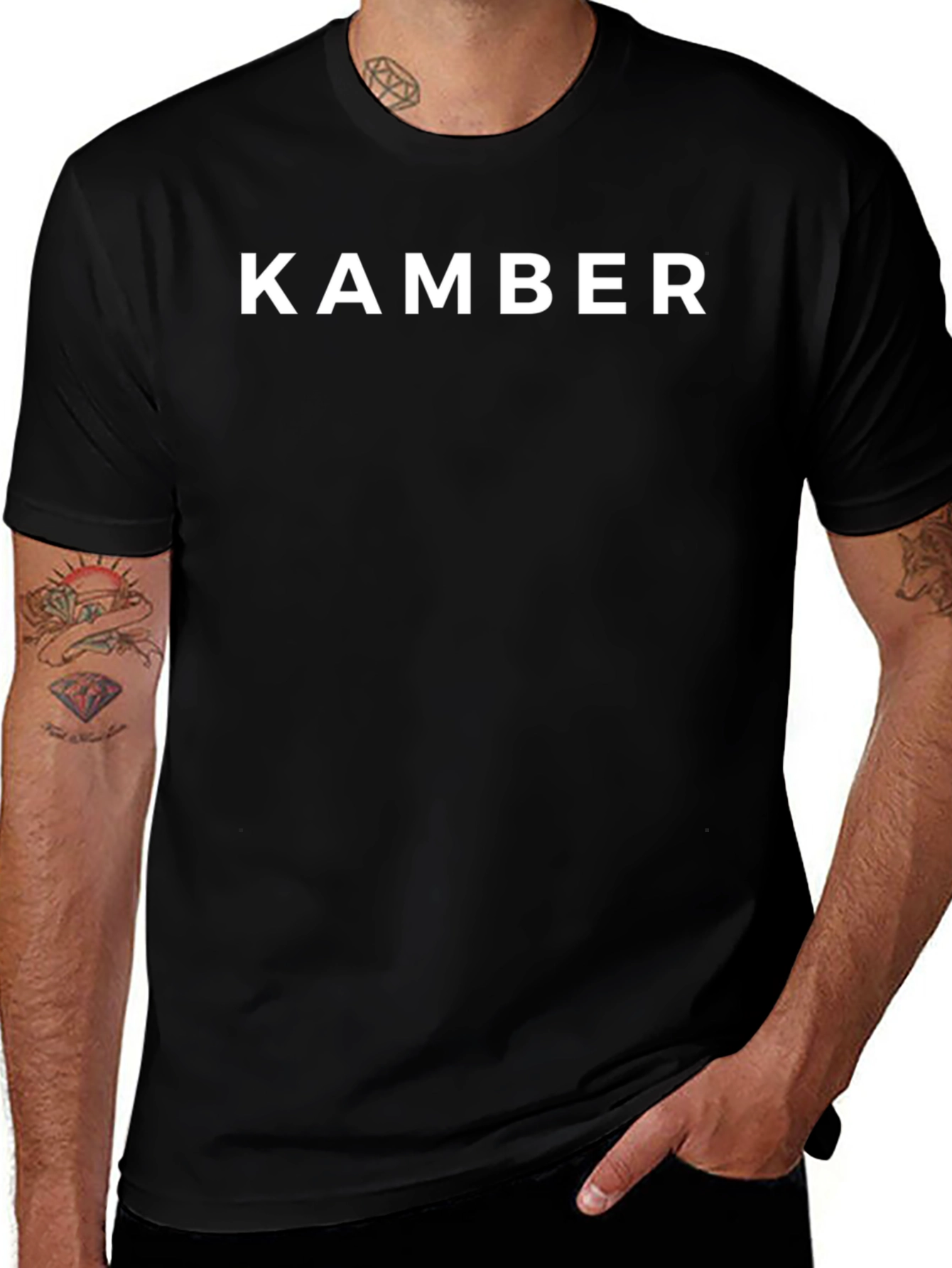 Kamber Black Graphic Tee Shirt