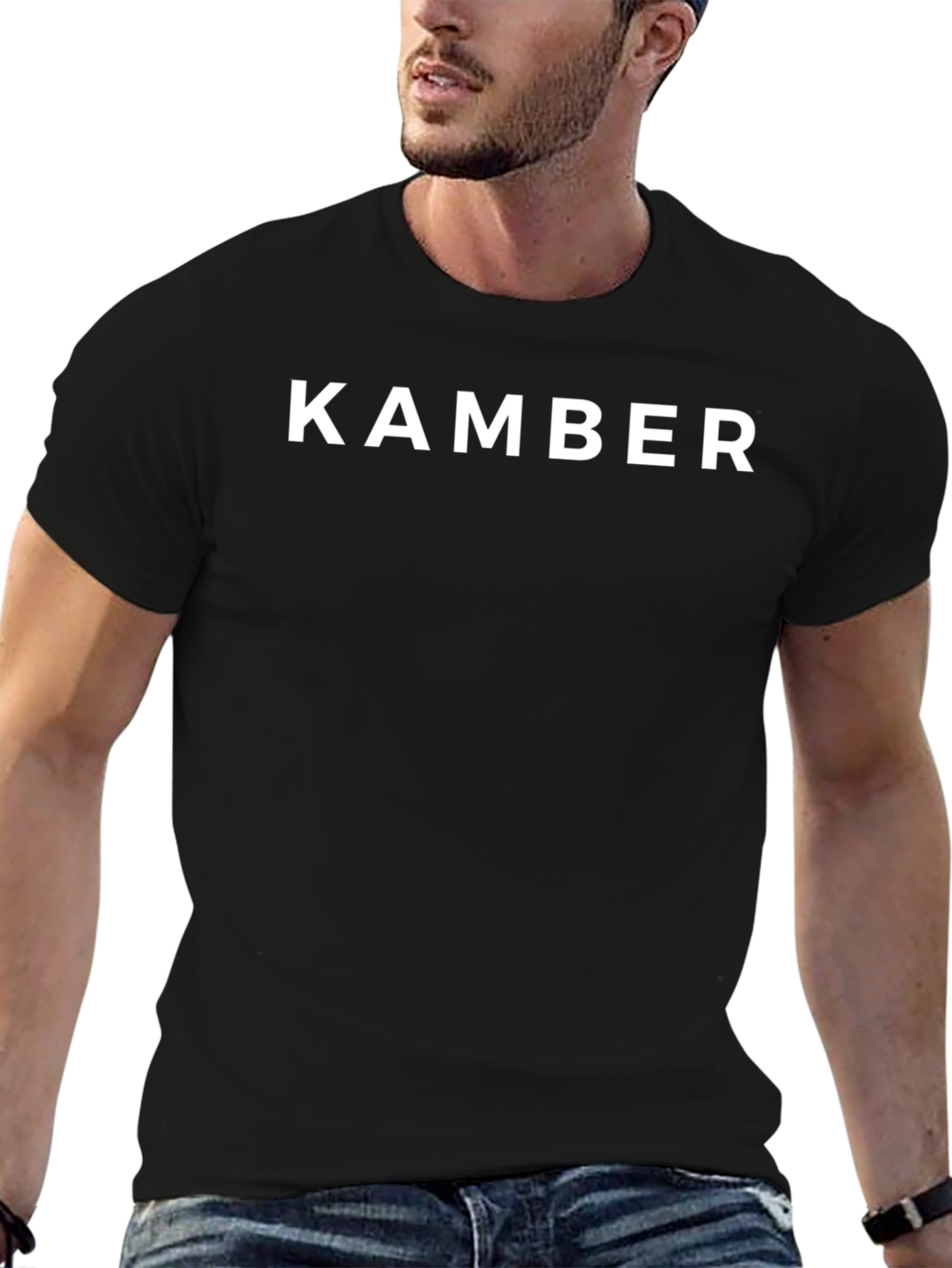 Kamber Black Graphic Tee Shirt