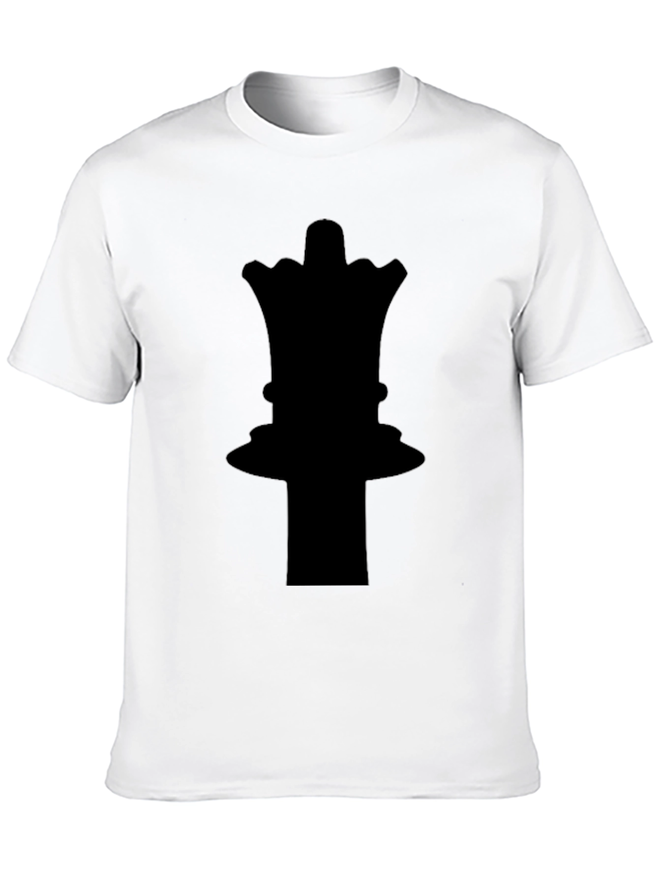 Chess Queen Graphic Tee - Black Cotton T-Shirt