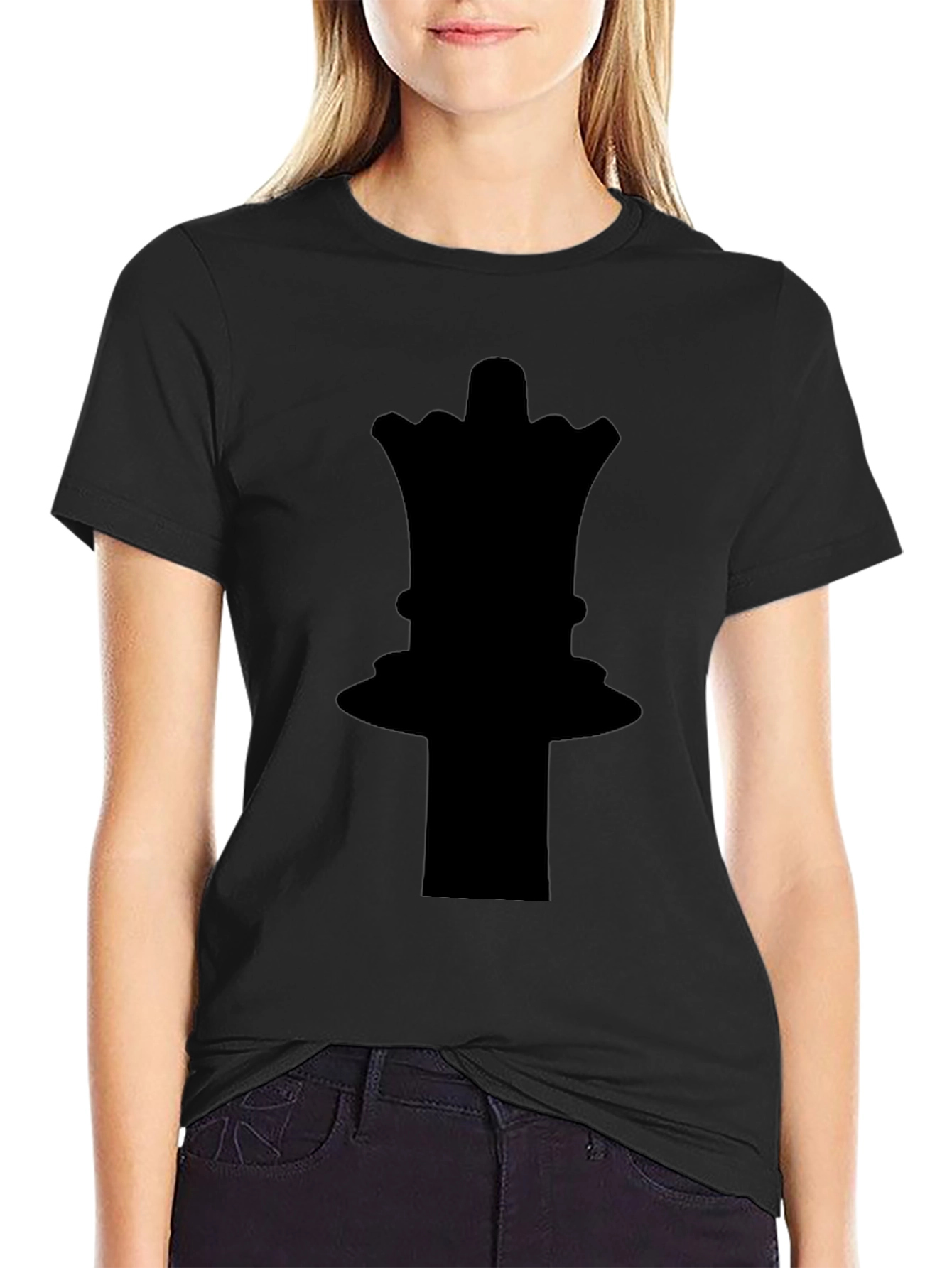 Chess Queen Graphic Tee - Black Cotton T-Shirt