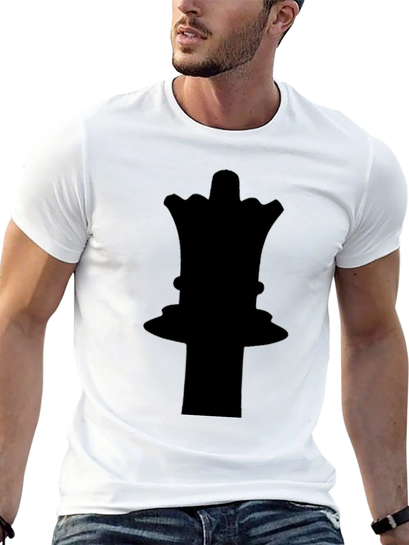 Chess Queen Graphic Tee - Black Cotton T-Shirt
