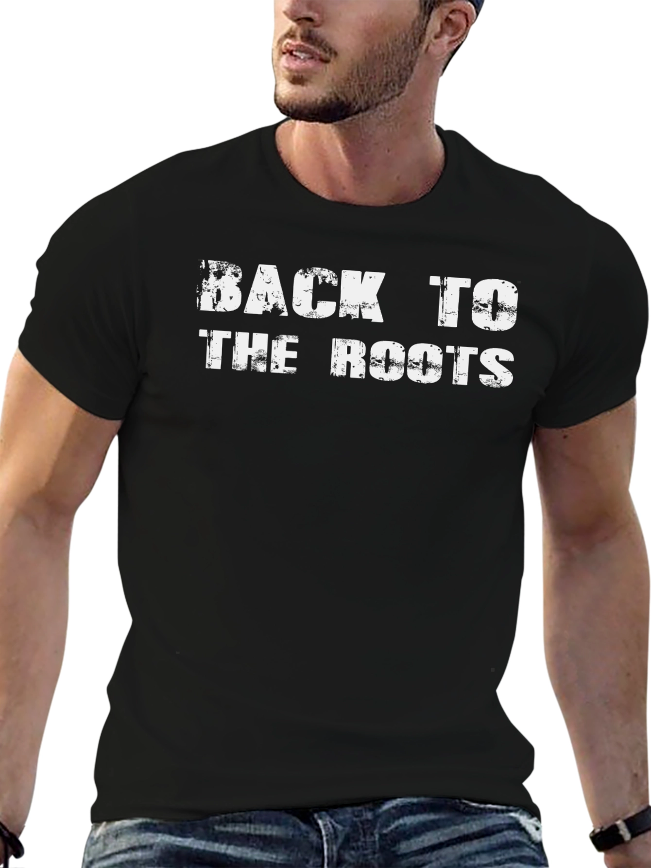 Back to the Roots Graphic T-Shirt - Black Cotton Tee