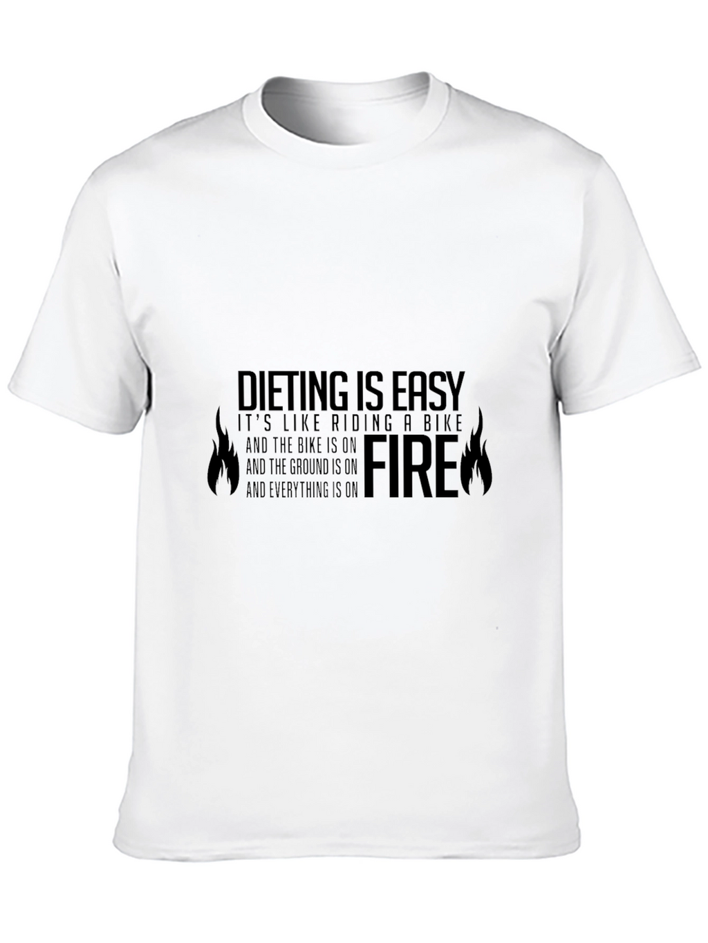 Dieting Is Easy Funny Graphic T-Shirt