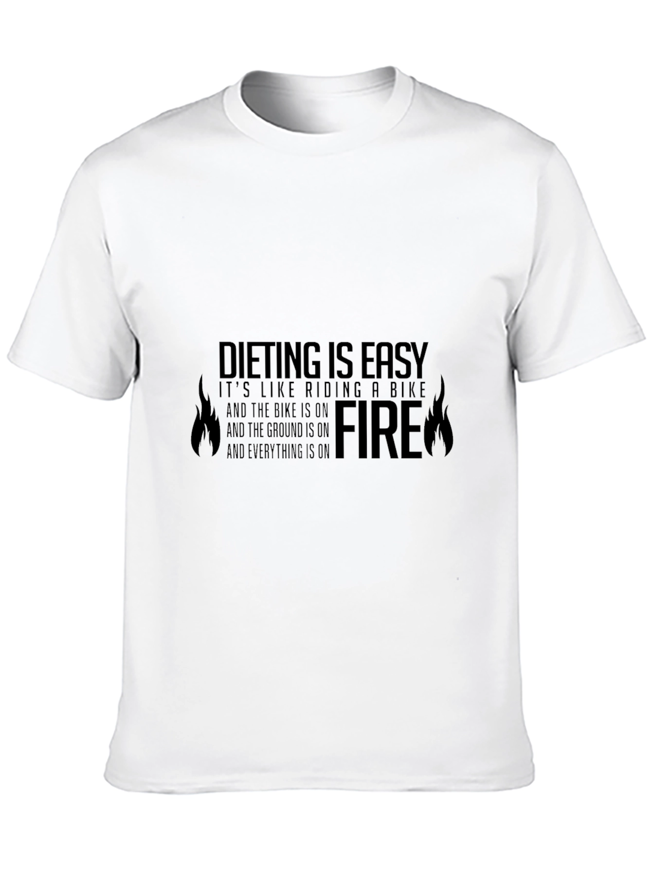 Dieting Is Easy Funny Graphic T-Shirt