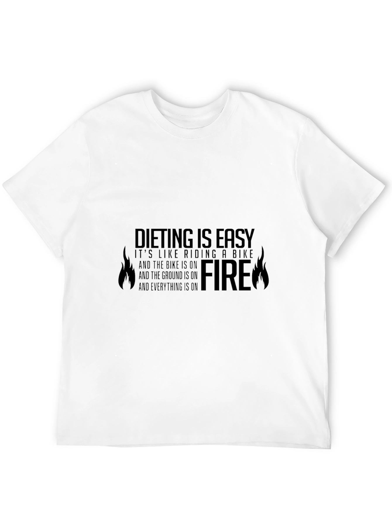 Dieting Is Easy Funny Graphic T-Shirt