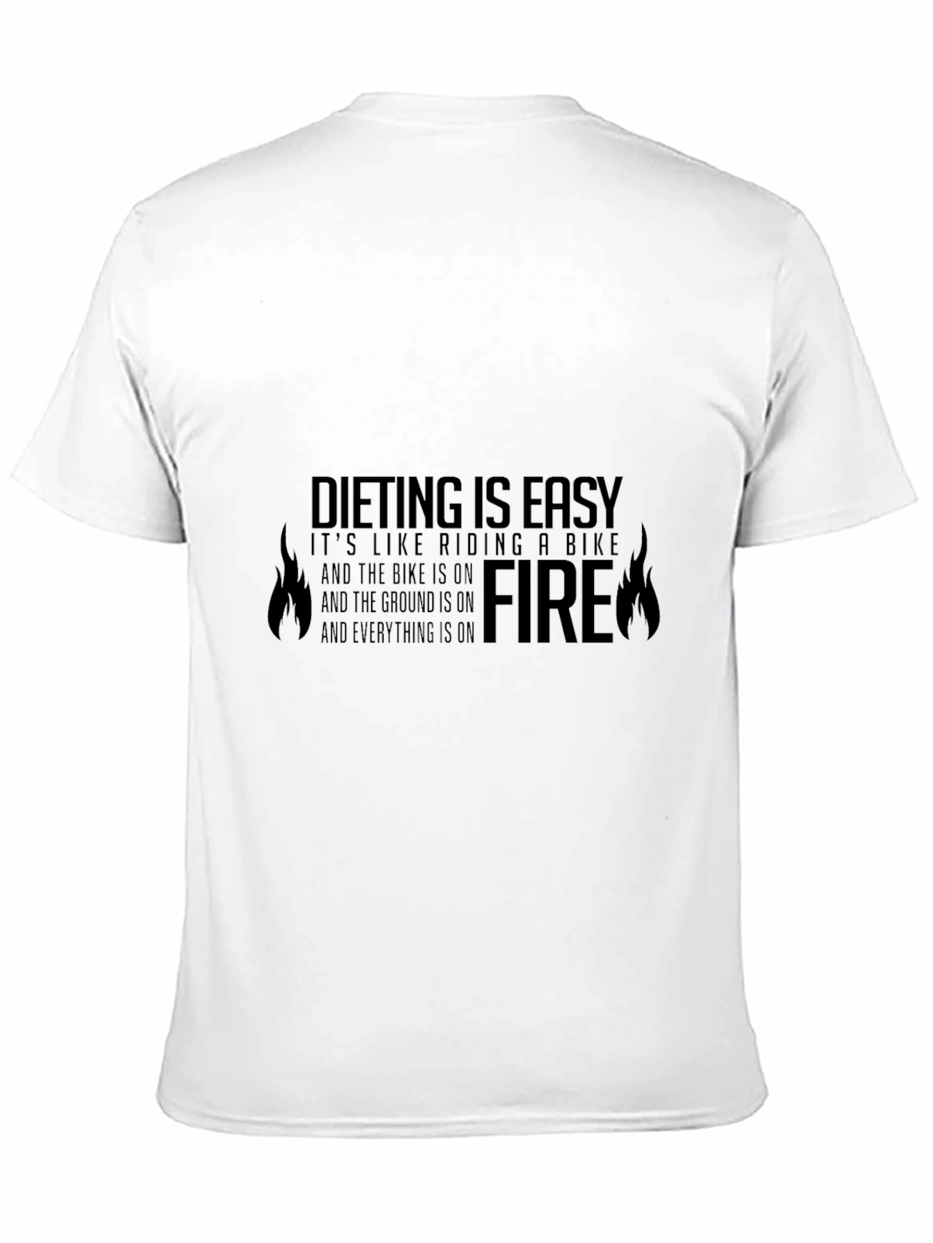 Dieting Is Easy Funny Graphic T-Shirt
