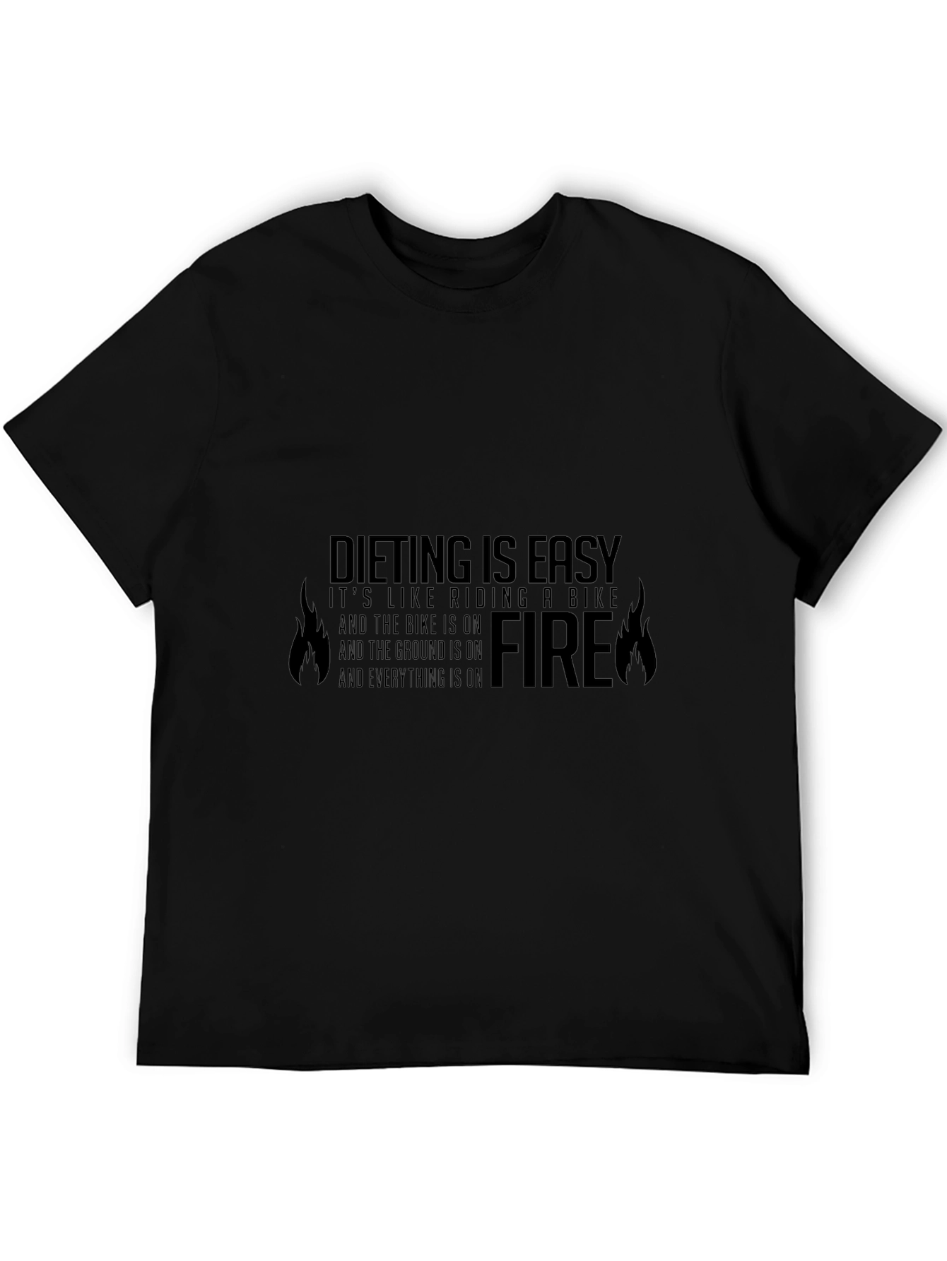 Dieting Is Easy Funny Graphic T-Shirt