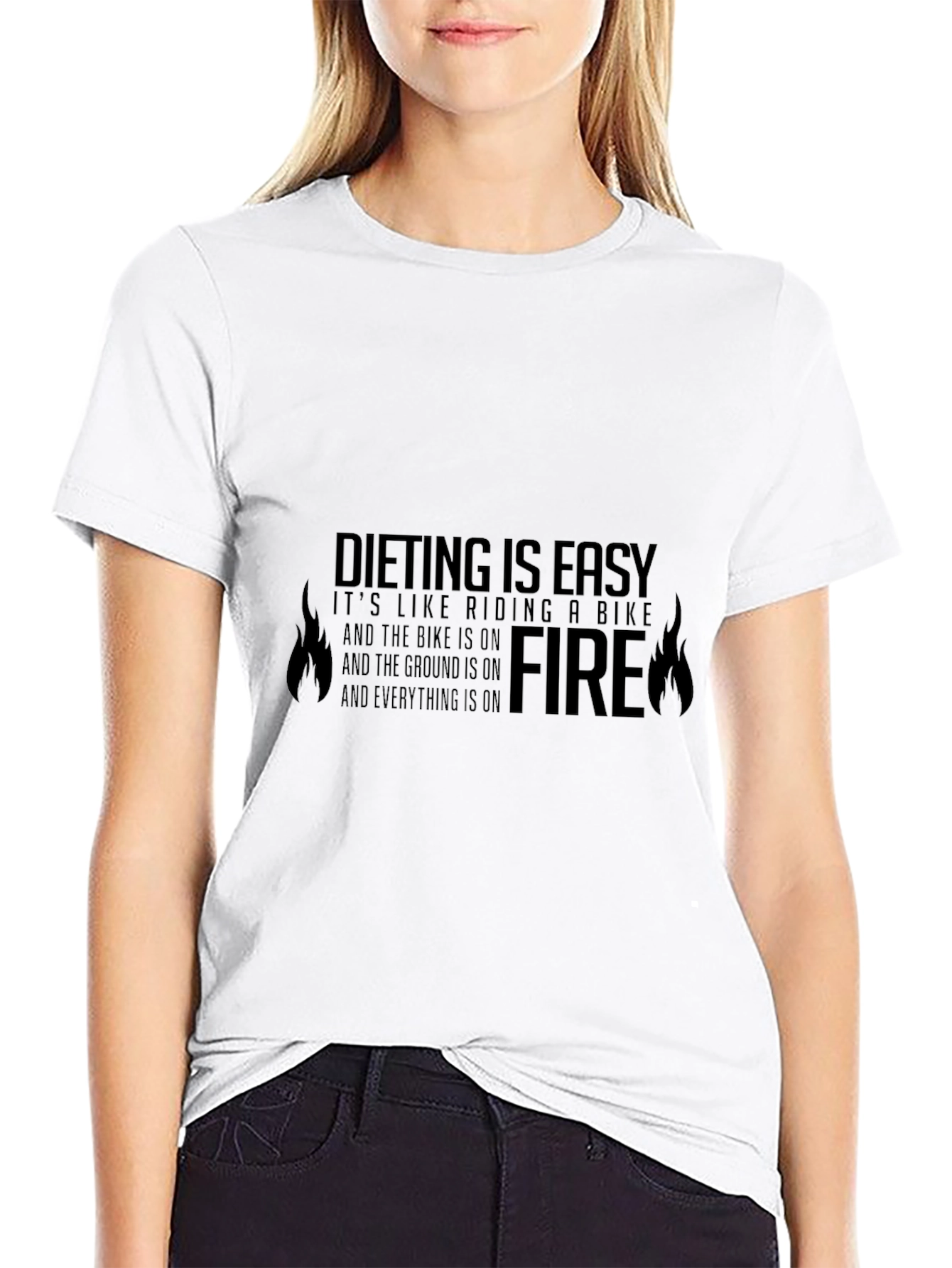Dieting Is Easy Funny Graphic T-Shirt