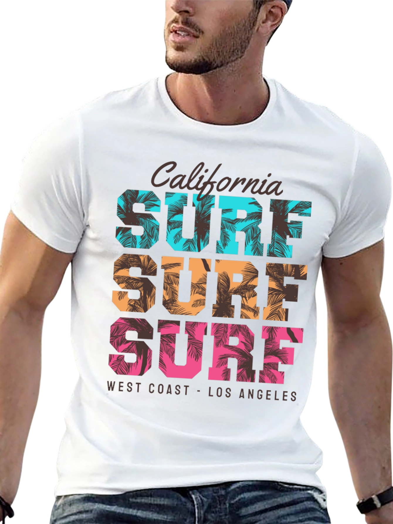 California Surf Graphic Tee - West Coast LA