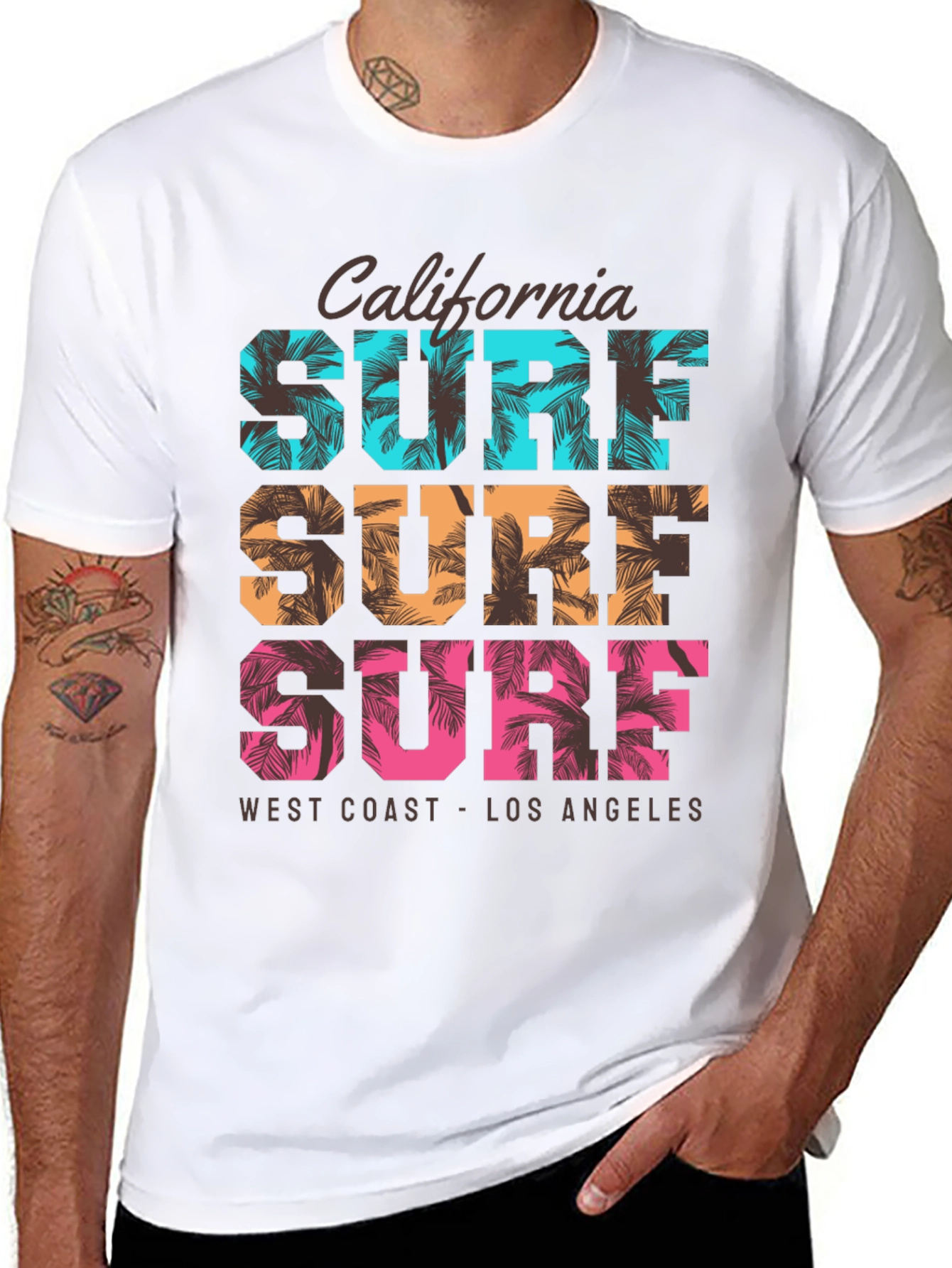 California Surf Graphic Tee - West Coast LA