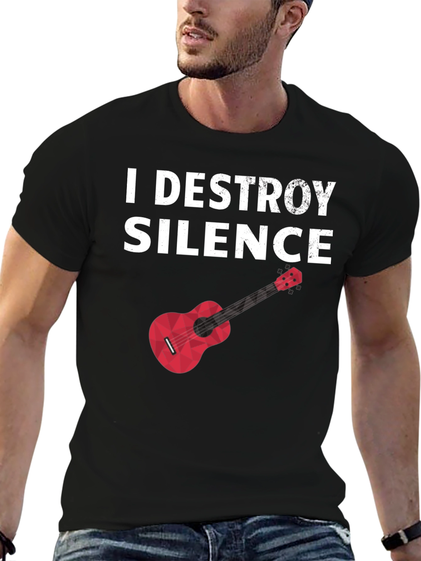 I Destroy Silence Graphic Tee - Musician T-Shirt