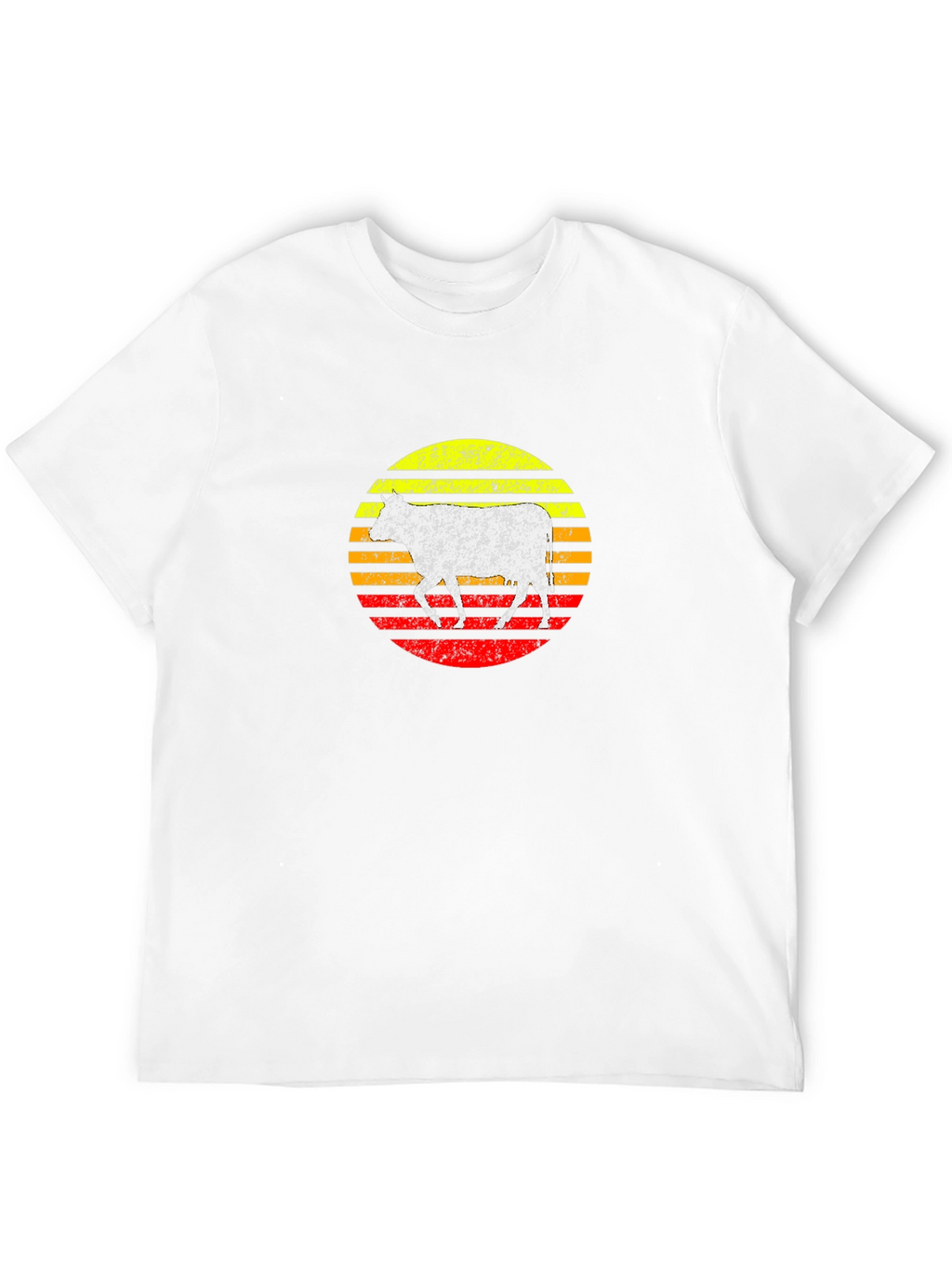 Retro Cow Sunset Graphic Tee