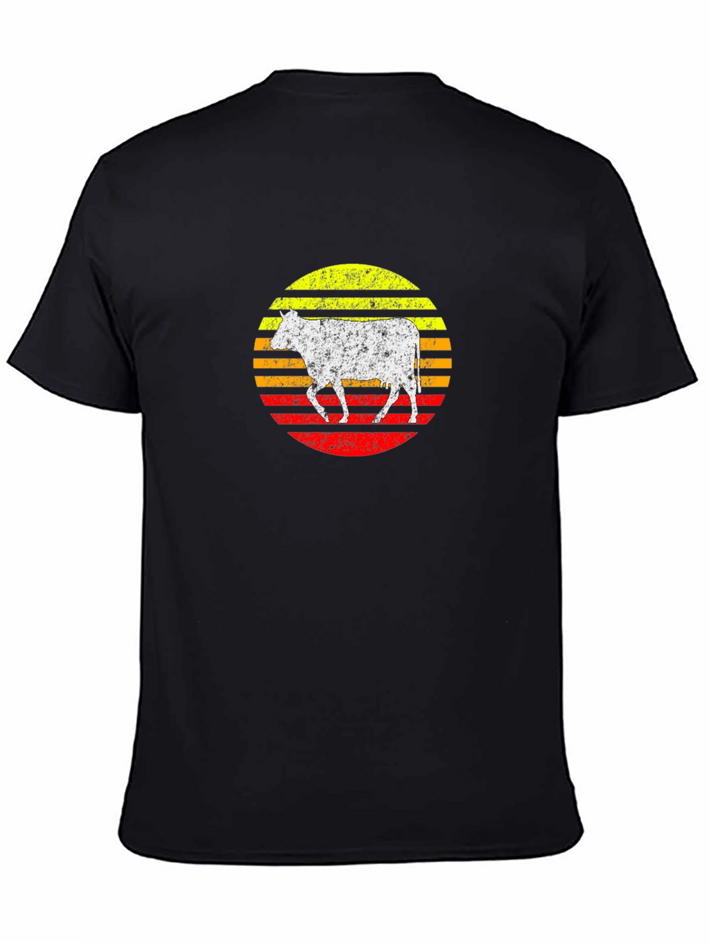Retro Cow Sunset Graphic Tee