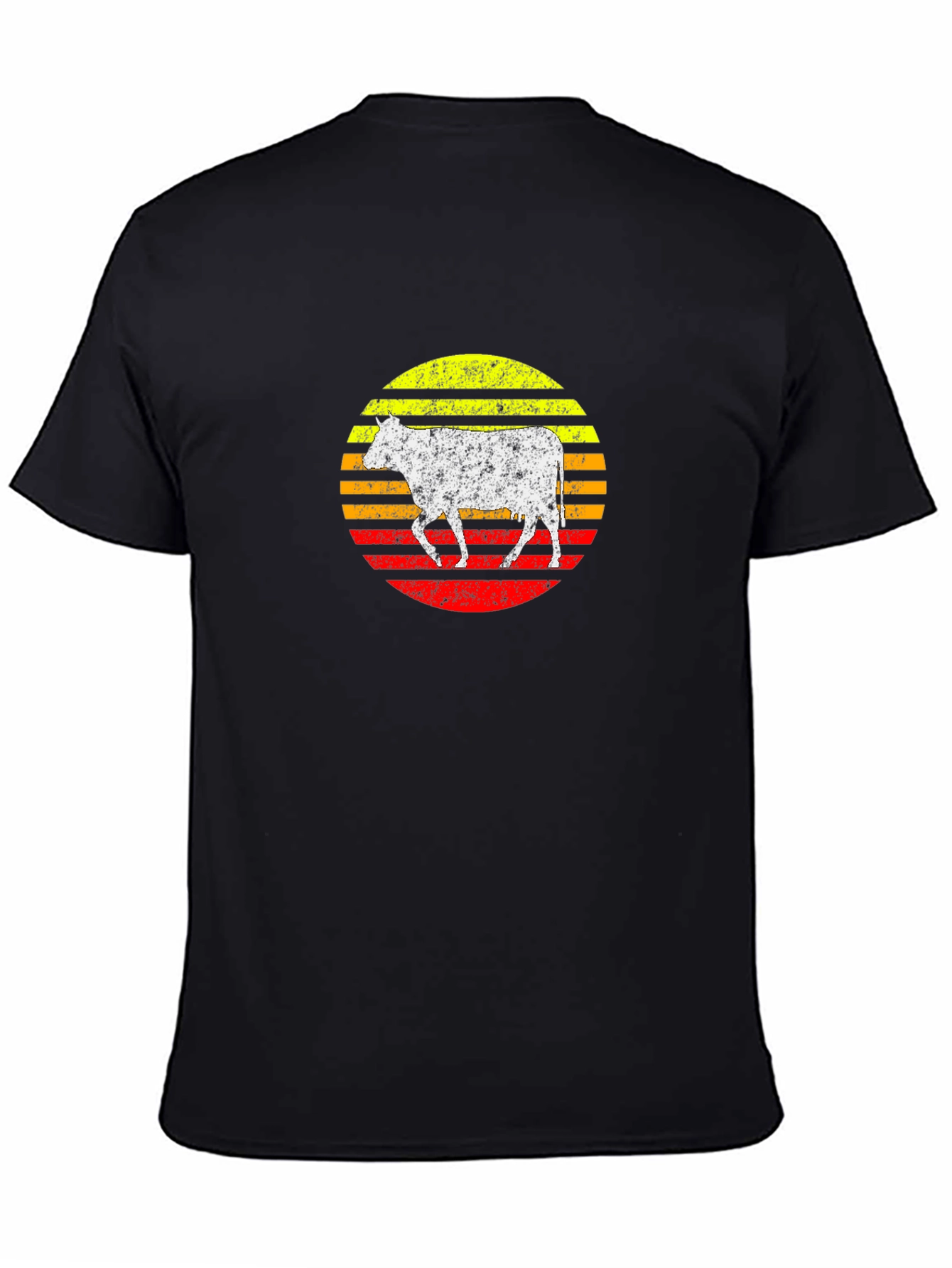 Retro Cow Sunset Graphic Tee