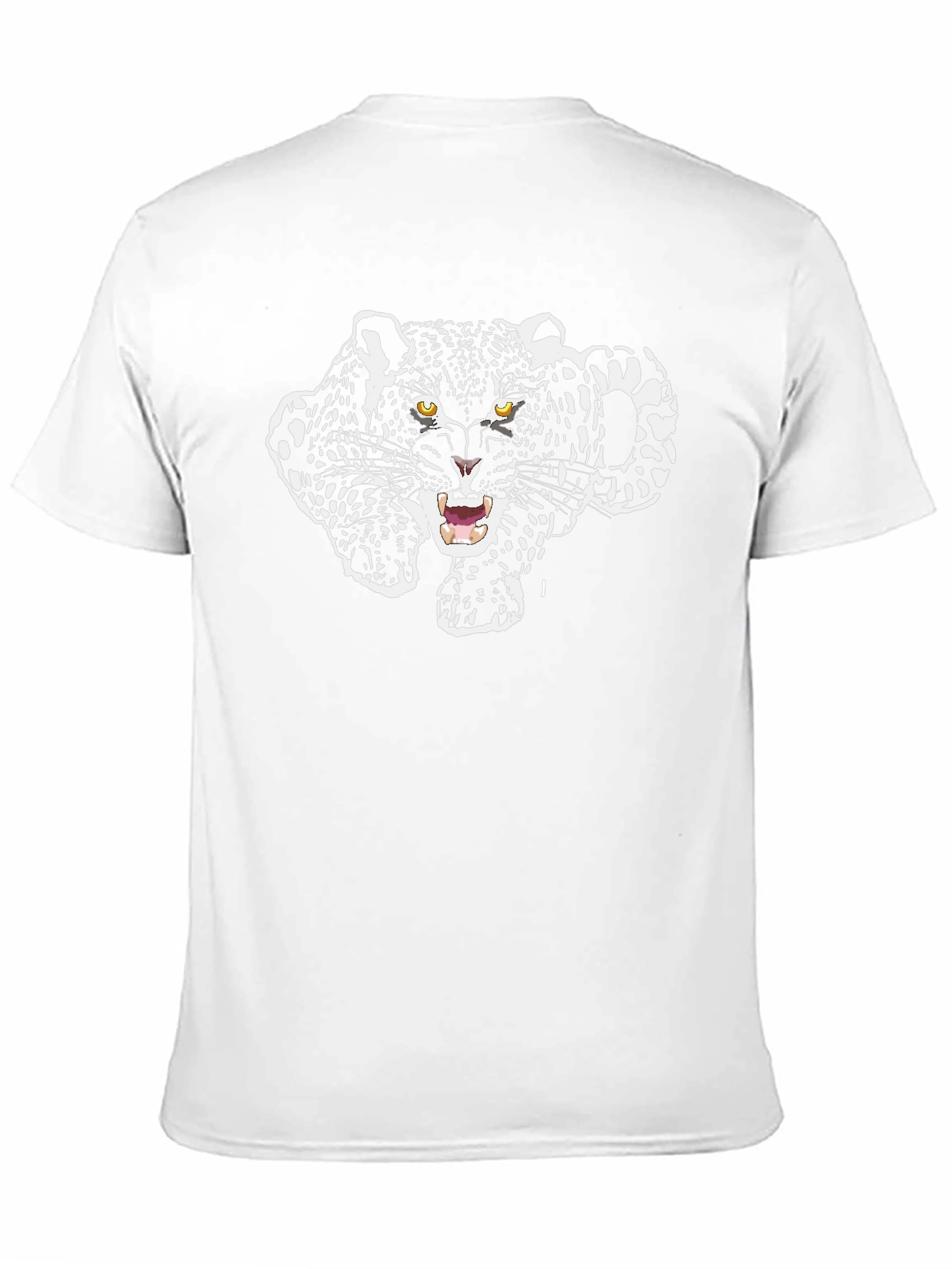 Black T-Shirt with Jaguar Graphic Print