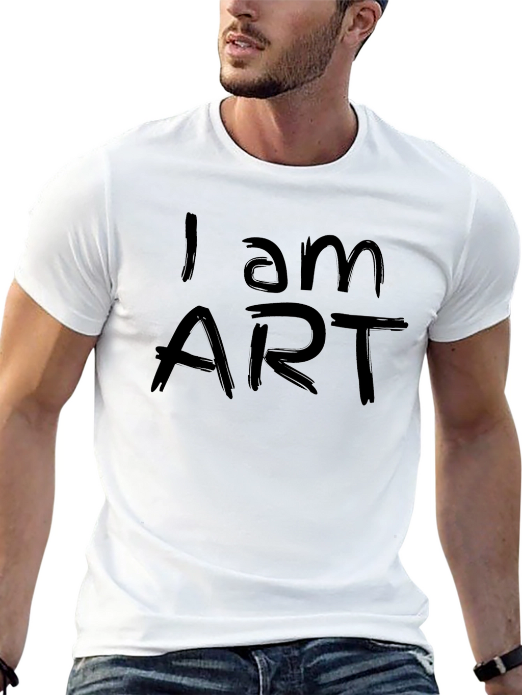I am ART Black Graphic Tee