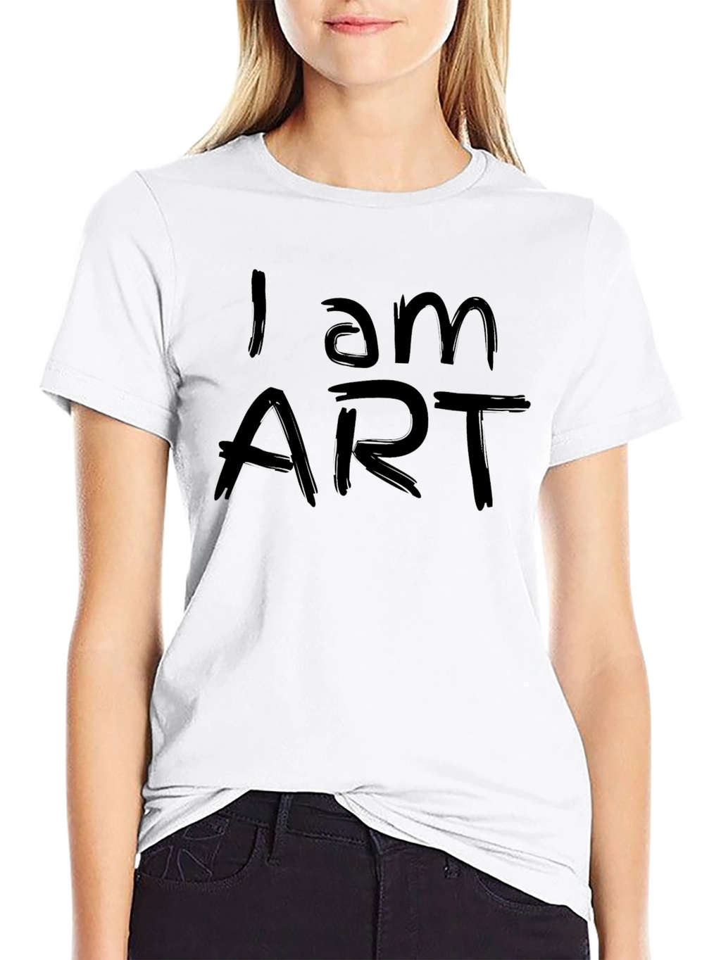 I am ART Black Graphic Tee