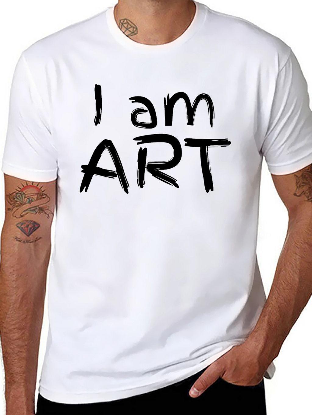 I am ART Black Graphic Tee