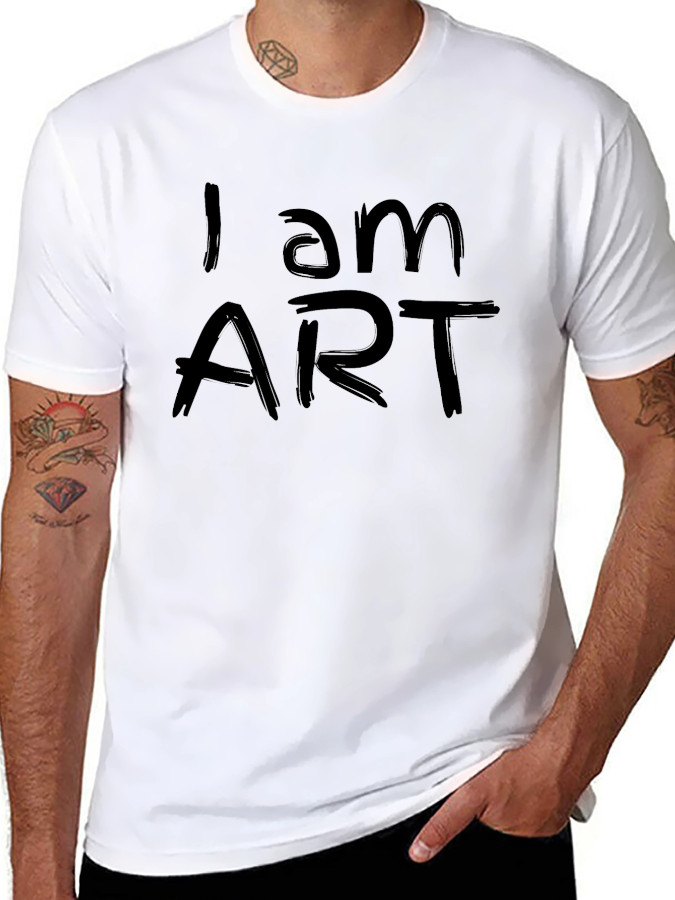 I am ART Black Graphic Tee