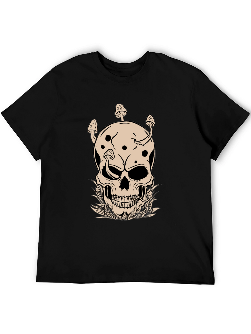 Mushroom Skull Graphic Tee - Unique Design!