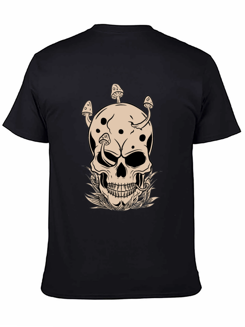 Mushroom Skull Graphic Tee - Unique Design!