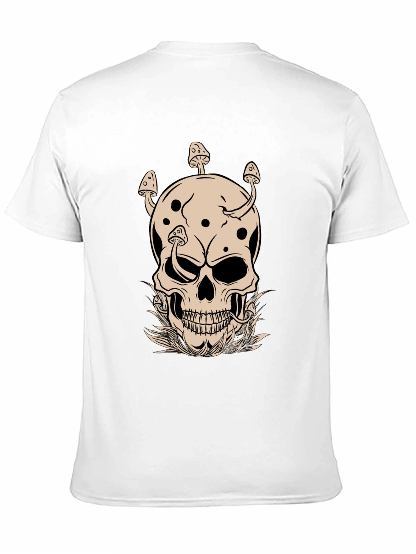 Mushroom Skull Graphic Tee - Unique Design!
