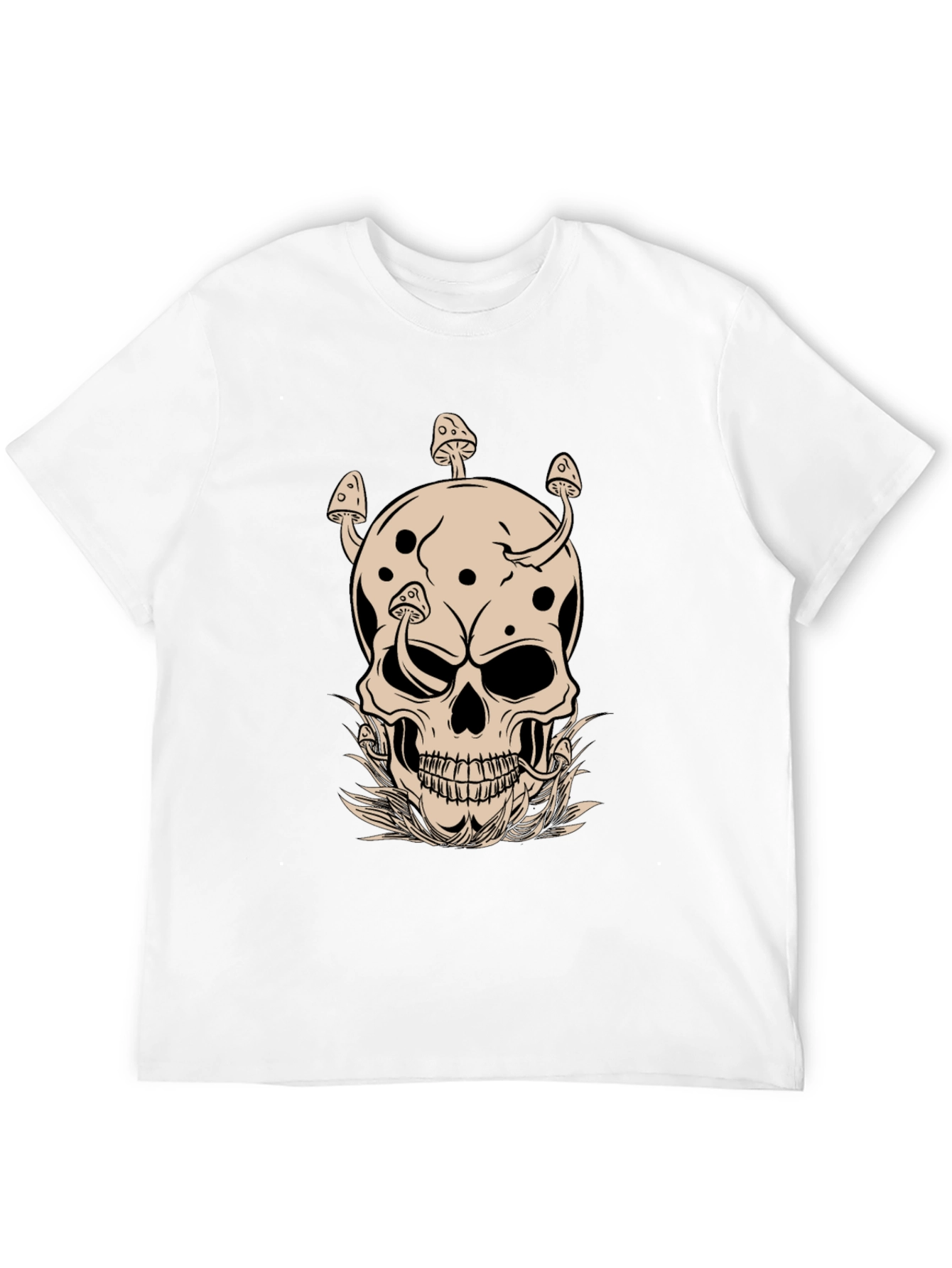 Mushroom Skull Graphic Tee - Unique Design!