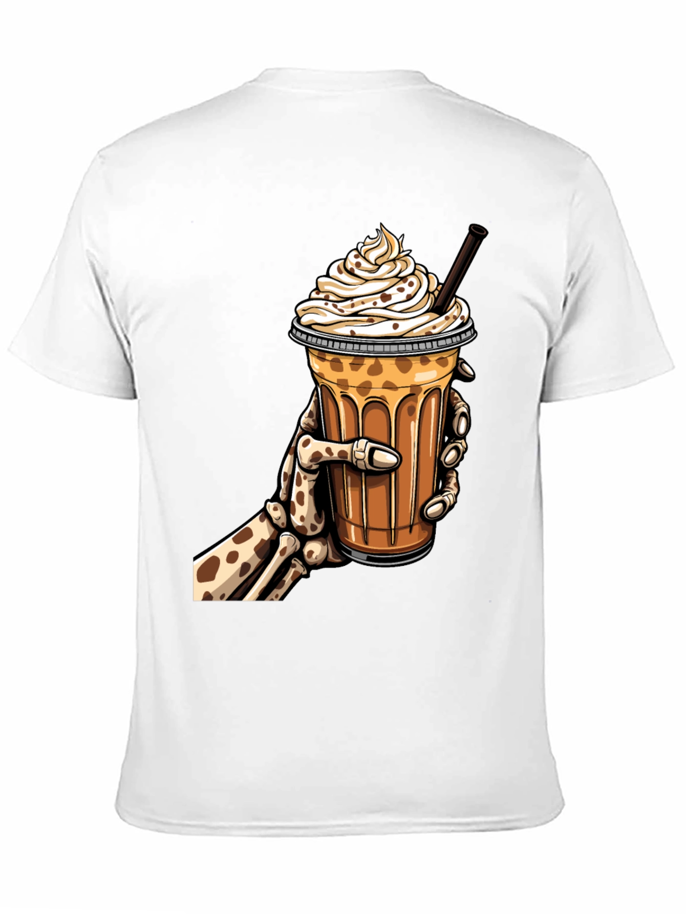 Skeleton Hand Iced Coffee Graphic Tee