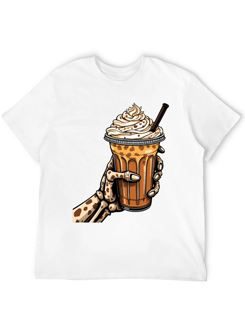 Skeleton Hand Iced Coffee Graphic Tee