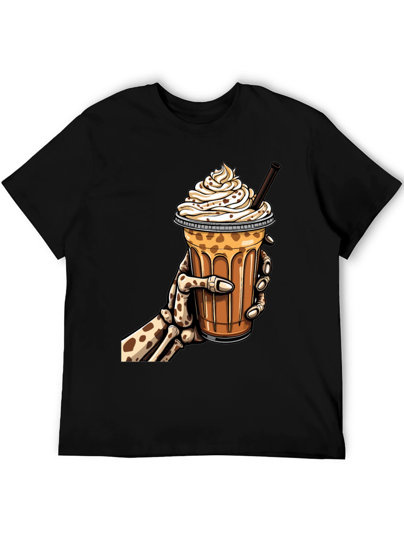 Skeleton Hand Iced Coffee Graphic Tee
