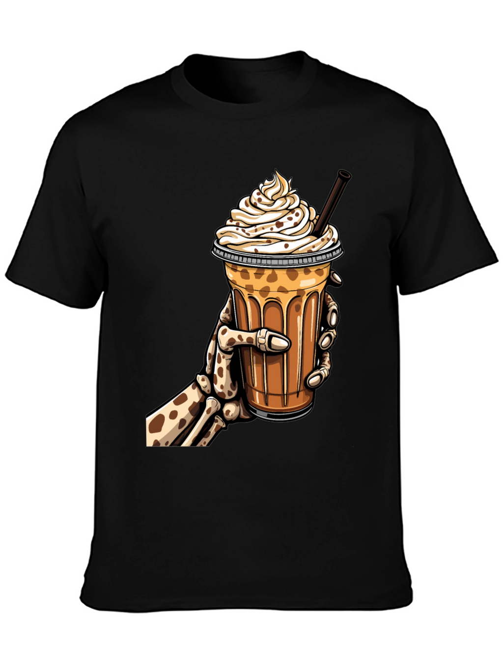 Skeleton Hand Iced Coffee Graphic Tee