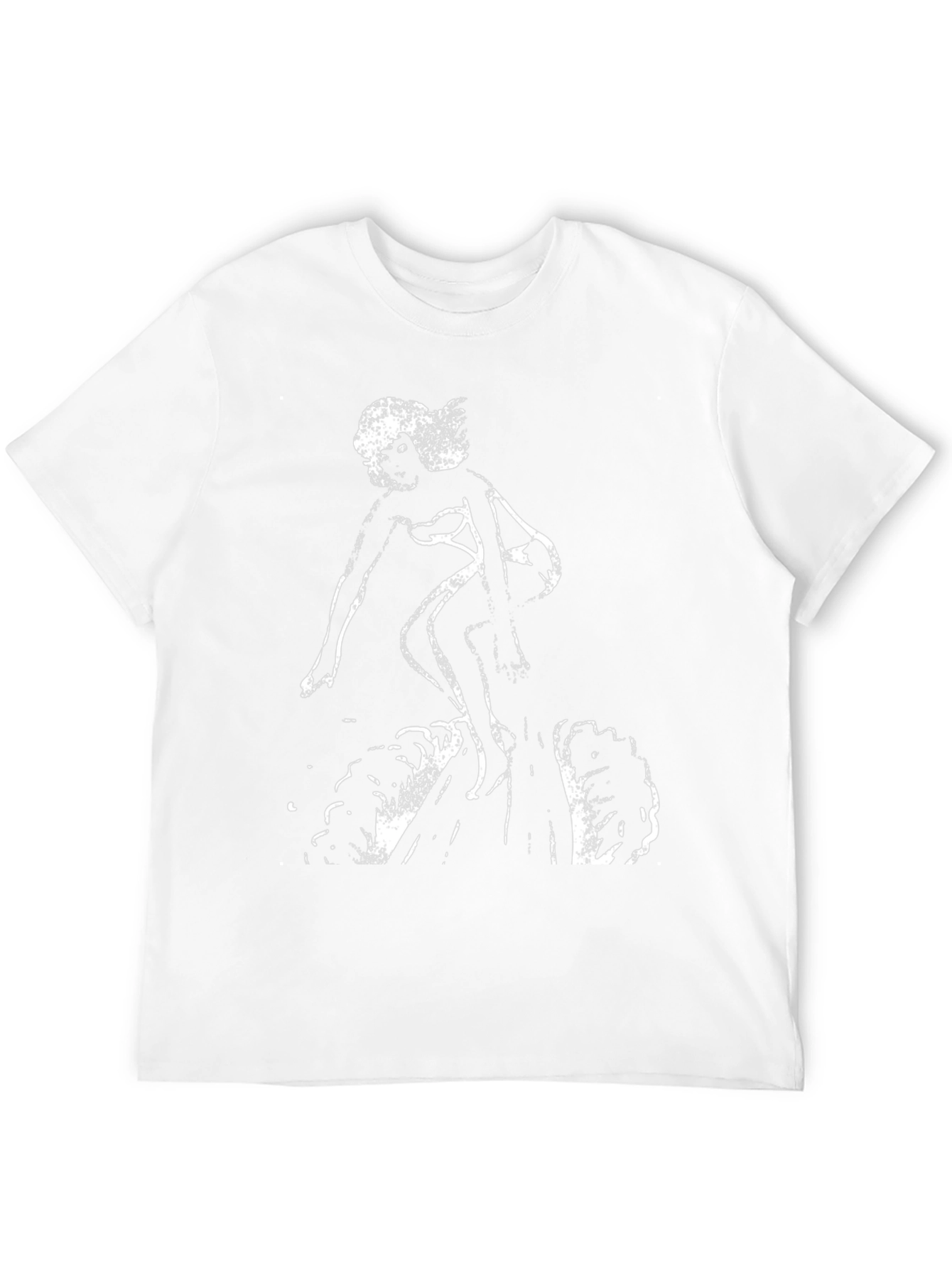 Black Graphic Tee - Surfer Girl Design
