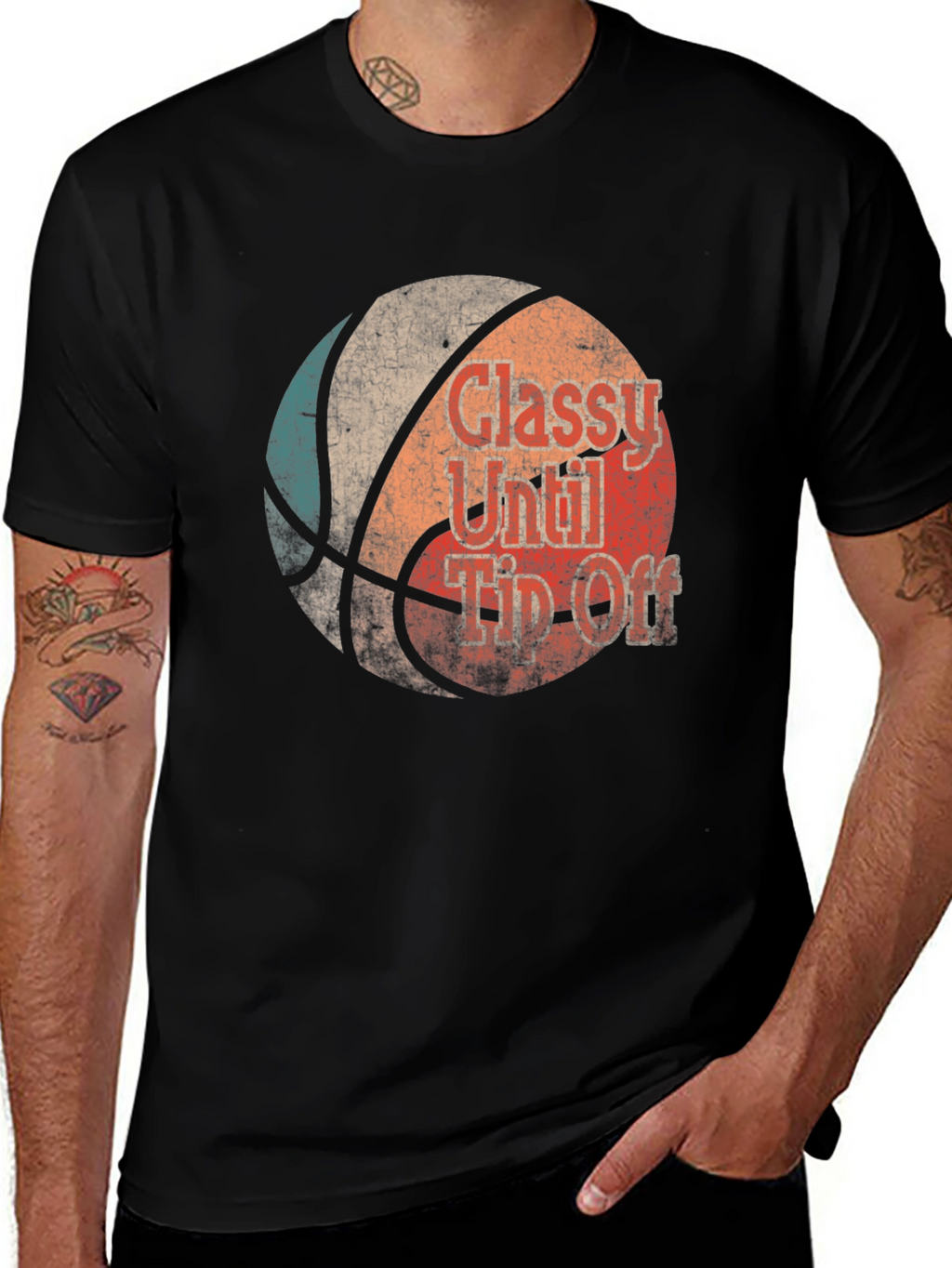 Classy Until Tip Off Basketball Graphic Tee