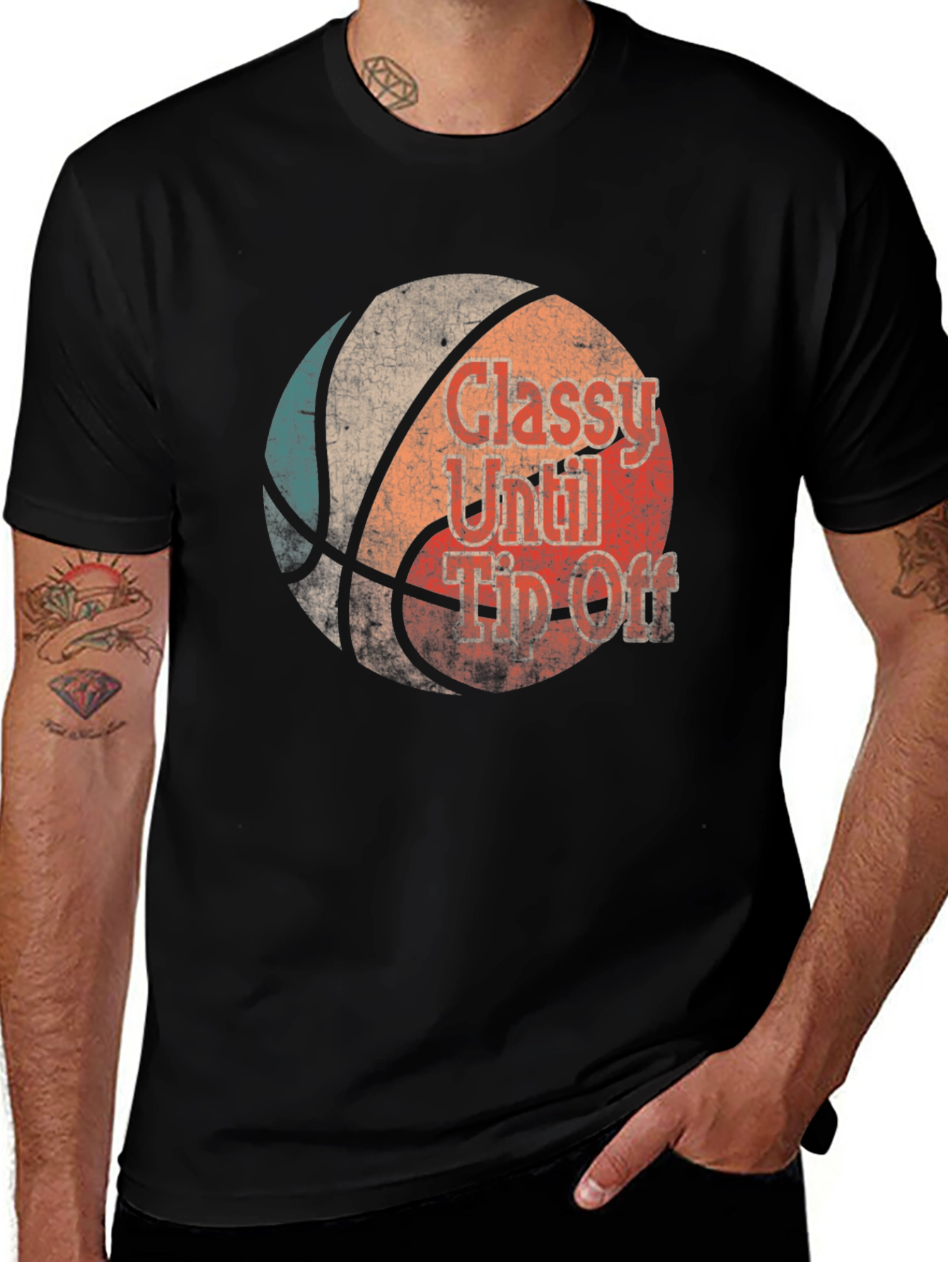 Classy Until Tip Off Basketball Graphic Tee