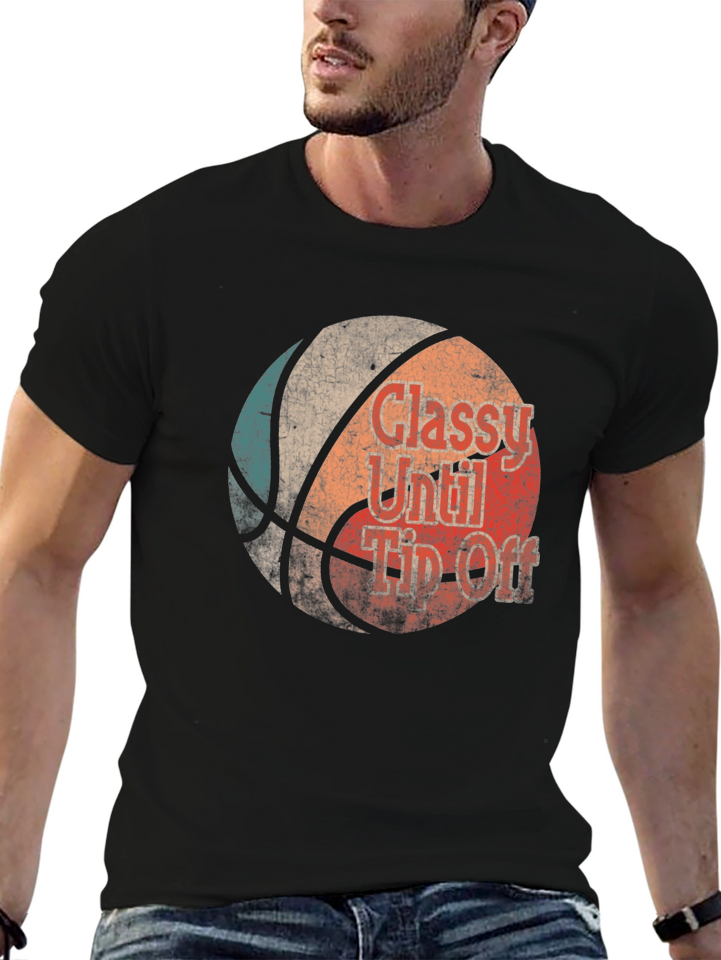 Classy Until Tip Off Basketball Graphic Tee