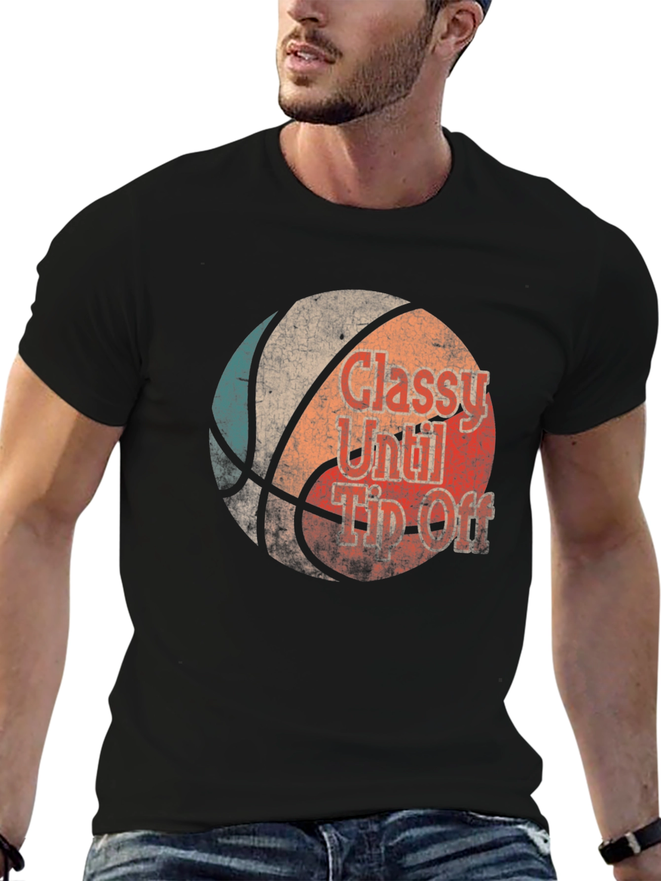 Classy Until Tip Off Basketball Graphic Tee