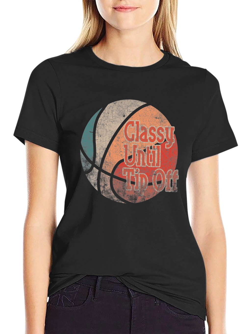 Classy Until Tip Off Basketball Graphic Tee