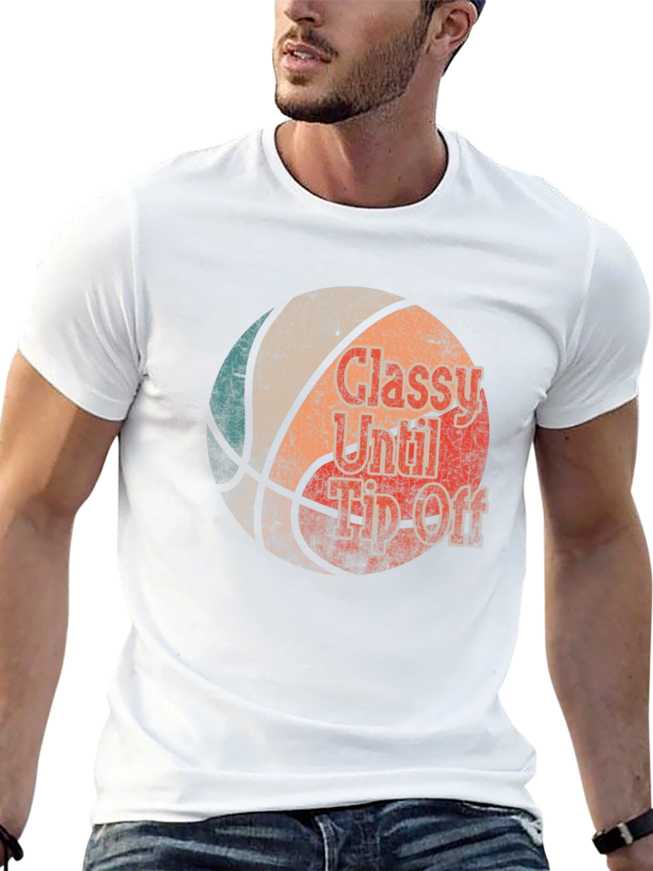 Classy Until Tip Off Basketball Graphic Tee