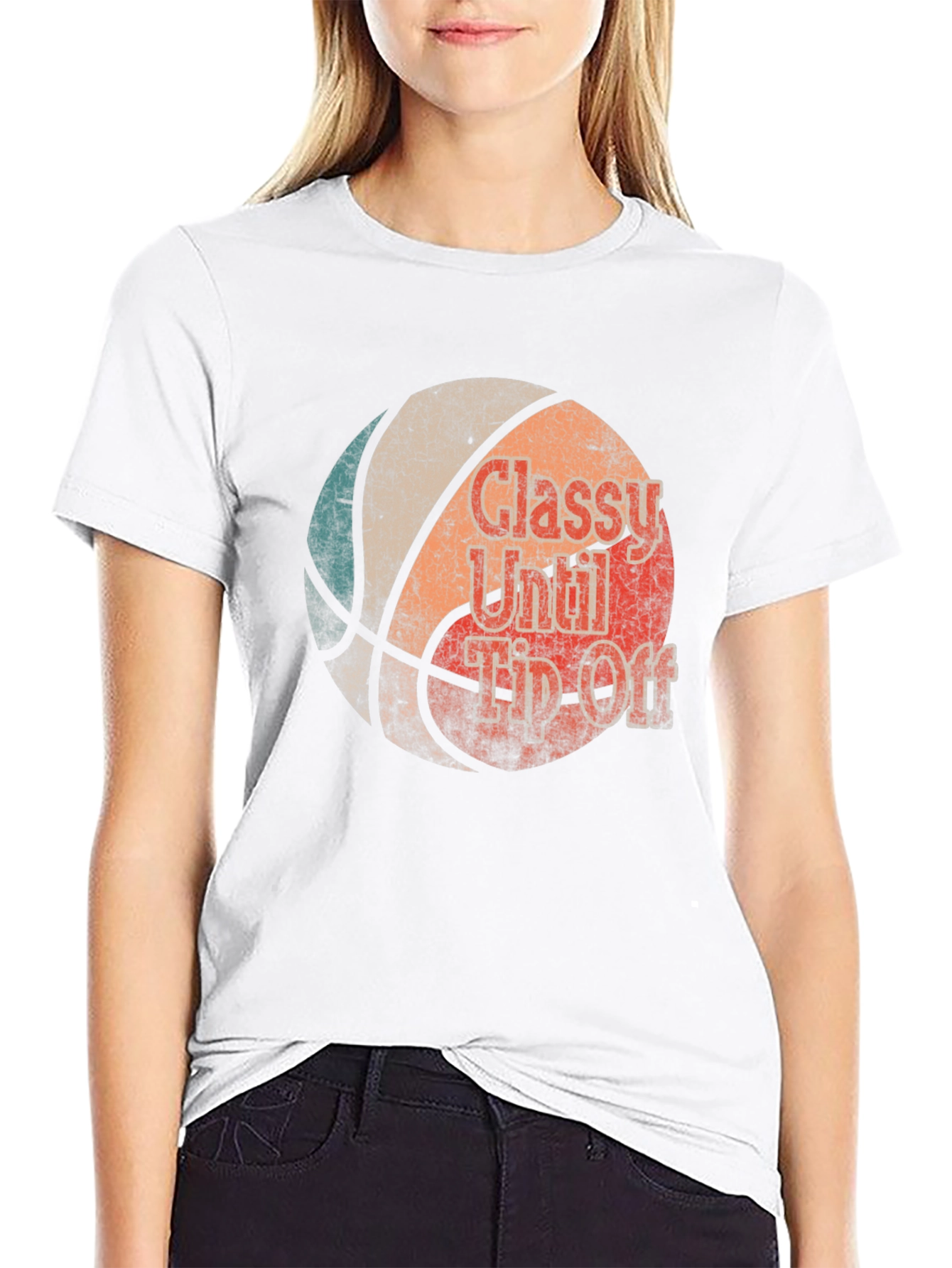 Classy Until Tip Off Basketball Graphic Tee