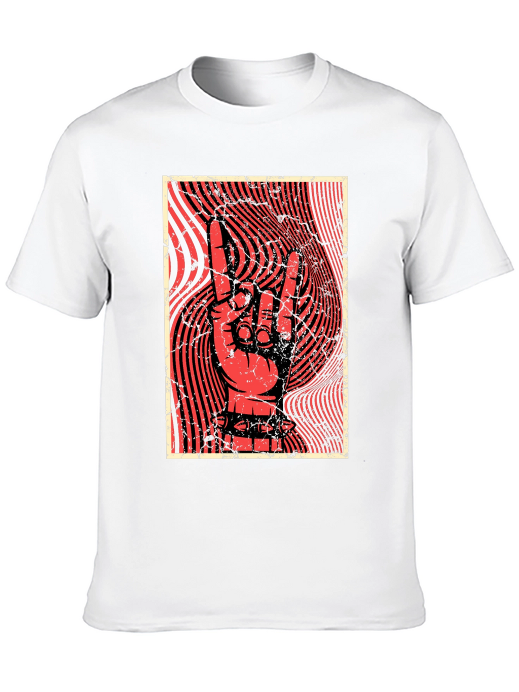 Rock On Hand Graphic Tee - Black