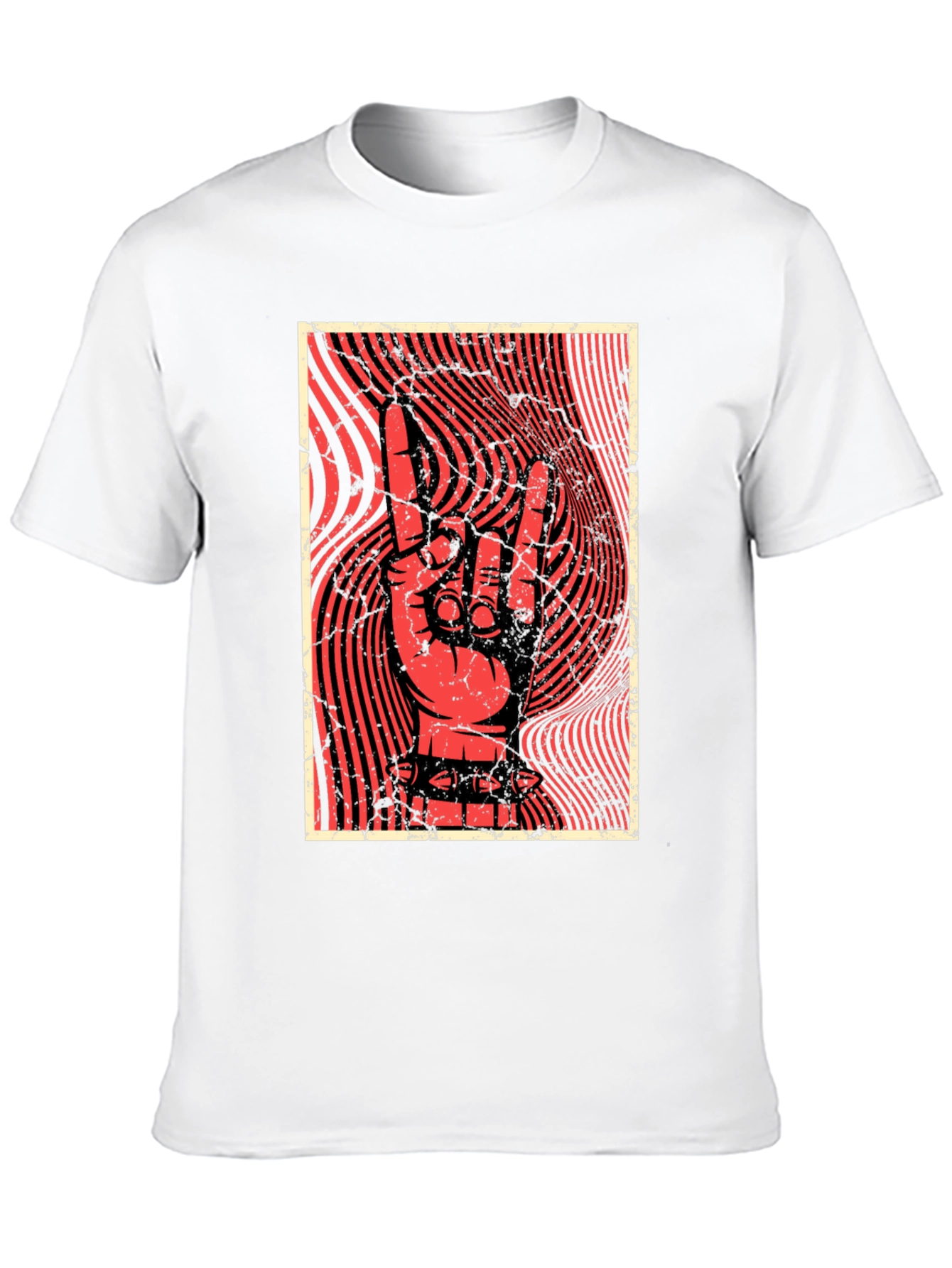 Rock On Hand Graphic Tee - Black